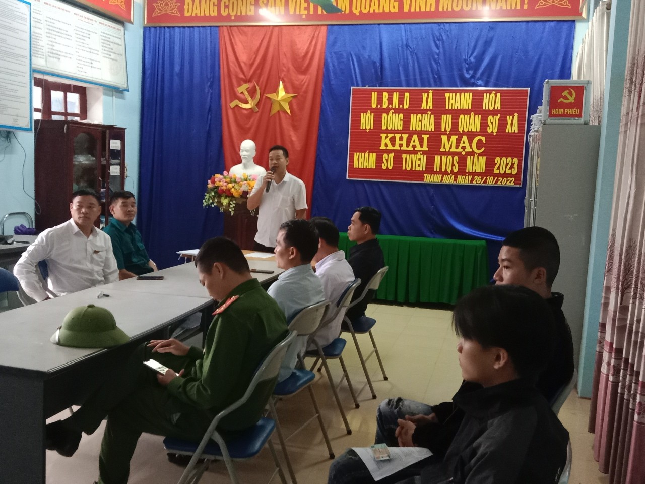 xã Thanh Hòa khám sơ tuyển nghĩa vụ quân sự năm 2023