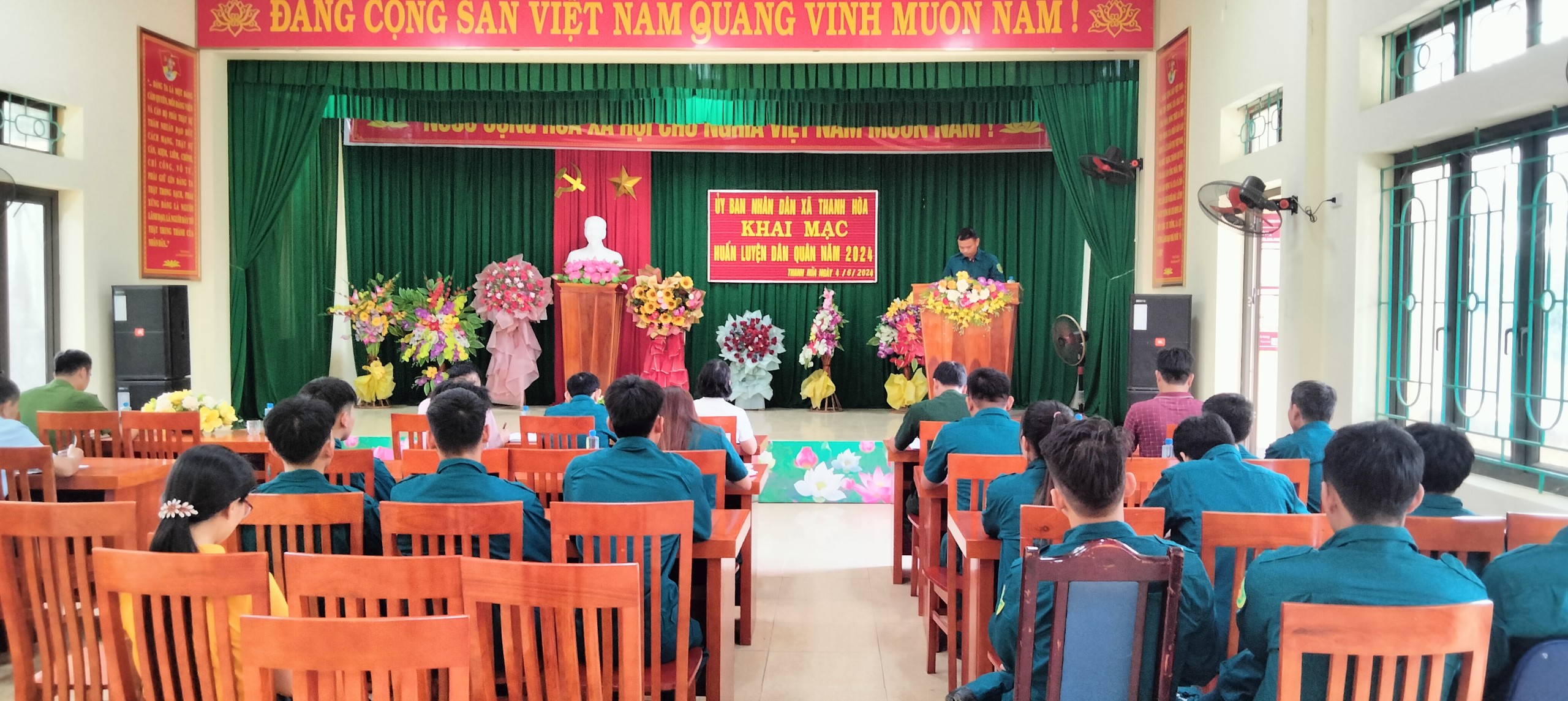 xã Thanh Hòa khai mạc huấn luyện dân quân năm 2024
