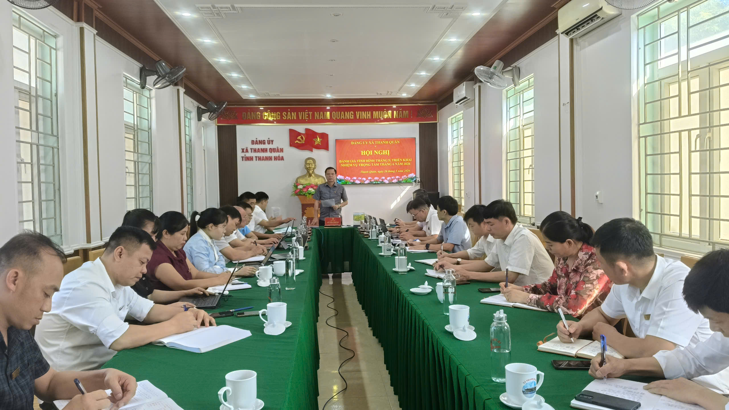XÃ THANH QUÂN ĐÁNH GIÁ KẾT QUẢ THỰC HIỆN NHIỆM VỤ THÁNG 5, TRIỂN KHAI NHIỆM VỤ TRỌNG TÂM THÁNG 6 NĂM 2026