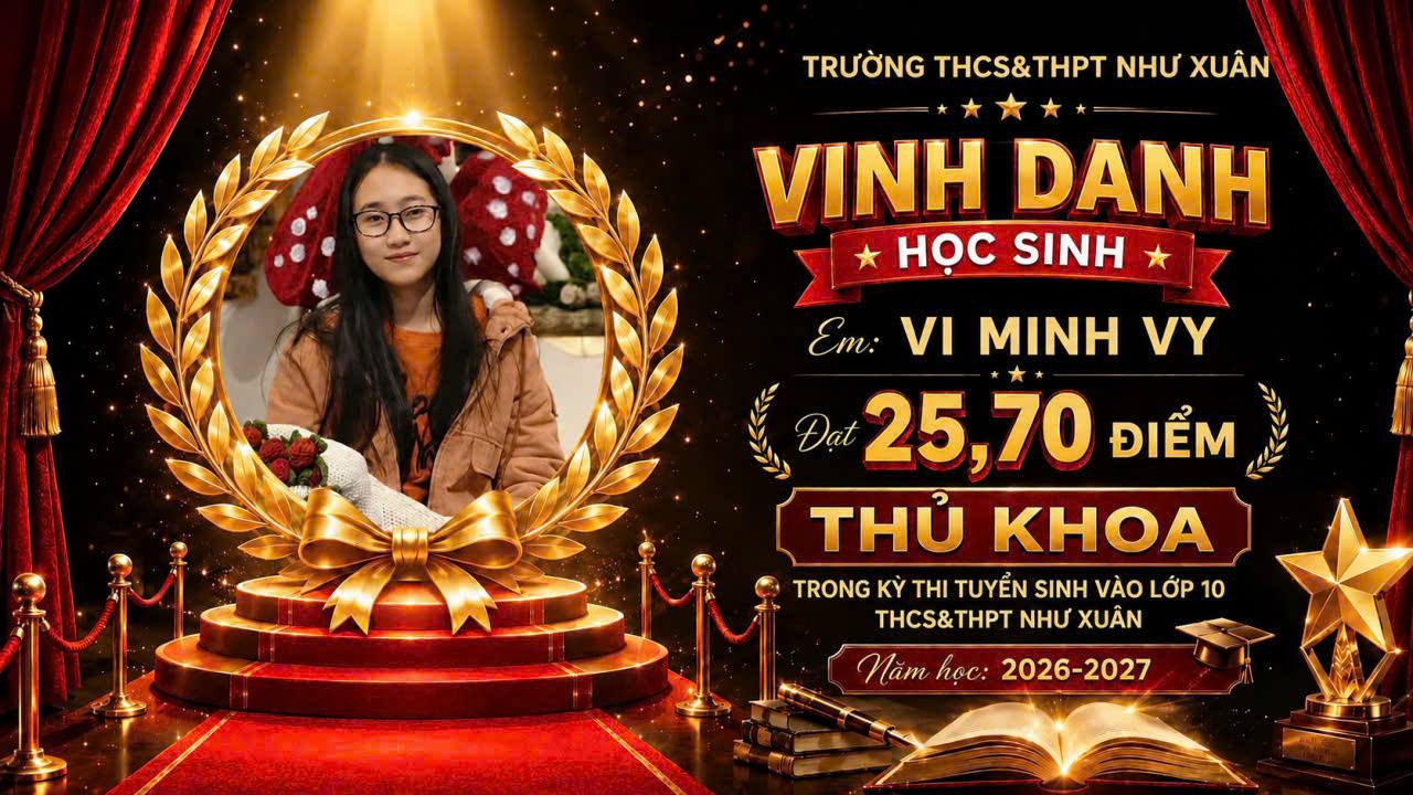 Nữ sinh Vi Minh Vy – Thủ khoa tuyển sinh lớp 10 với bảng thành tích học tập ấn tượng