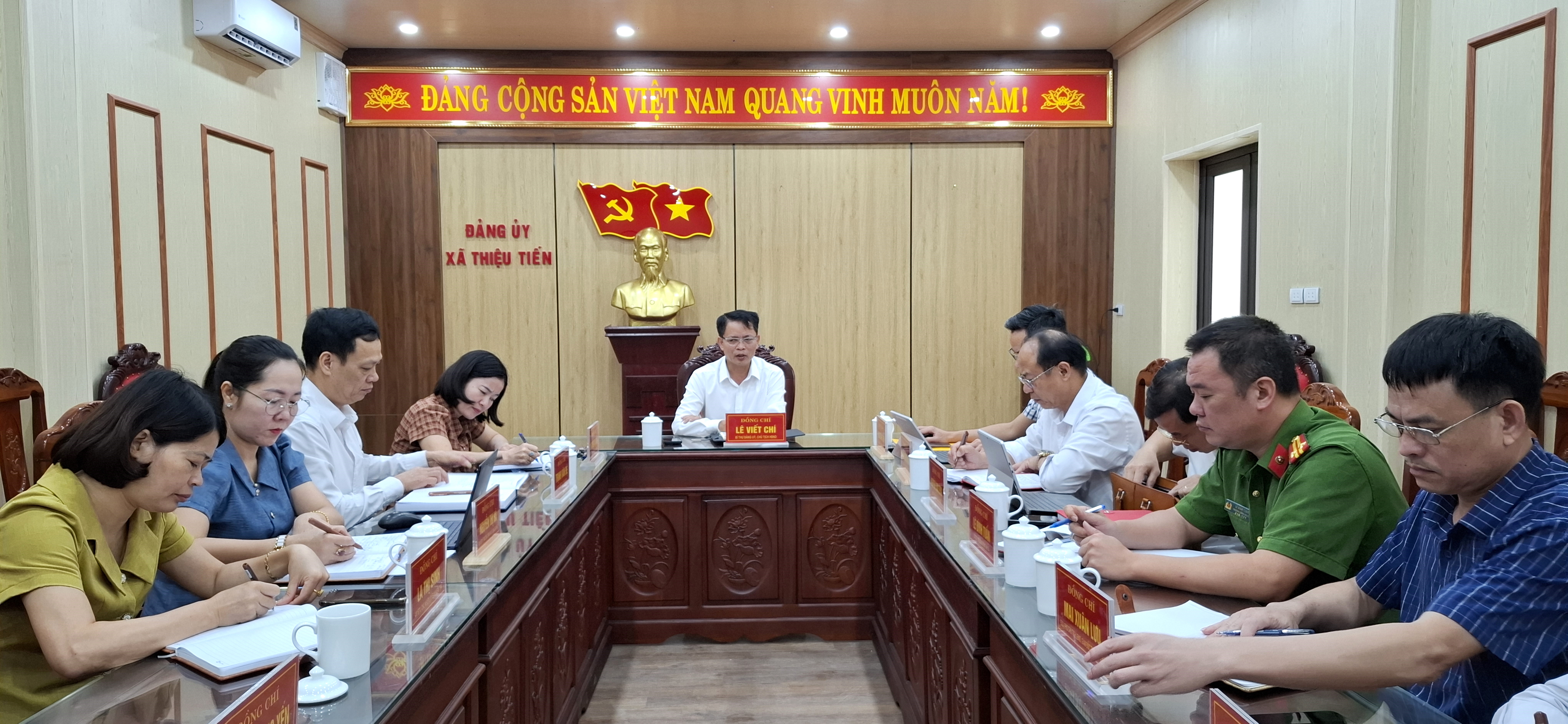 Ban Thường vụ Đảng ủy xã Thiệu Tiến cho ý kiến vào một số nhiệm vụ trọng tâm