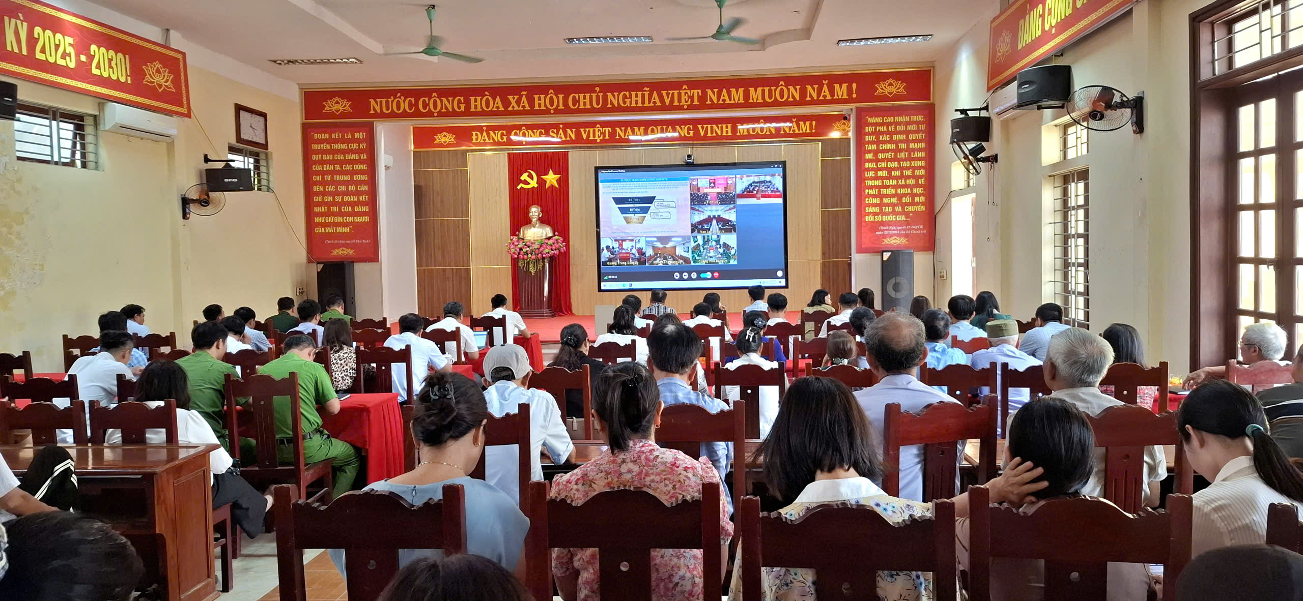 Xã Thiệu Tiến tham dự Hội nghị trực tuyến toàn tỉnh đánh giá tình hình thực hiện nhiệm vụ quý I, trọng tâm công tác quý II