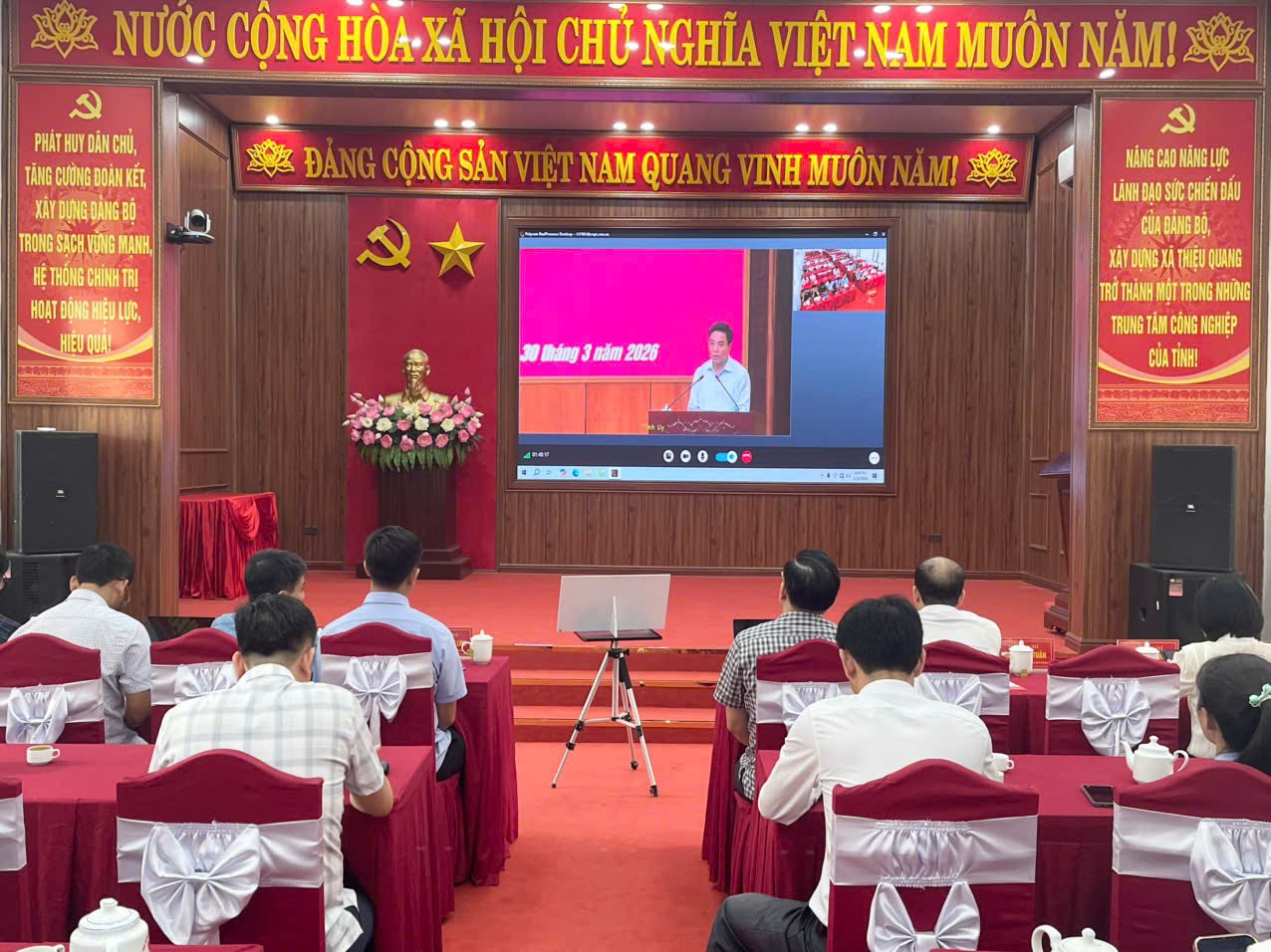 xã Thiệu Quang dự hội nghị trực tuyến Ban Chấp hành Đảng bộ tỉnh khoá XX, Hội nghị lần thứ 5