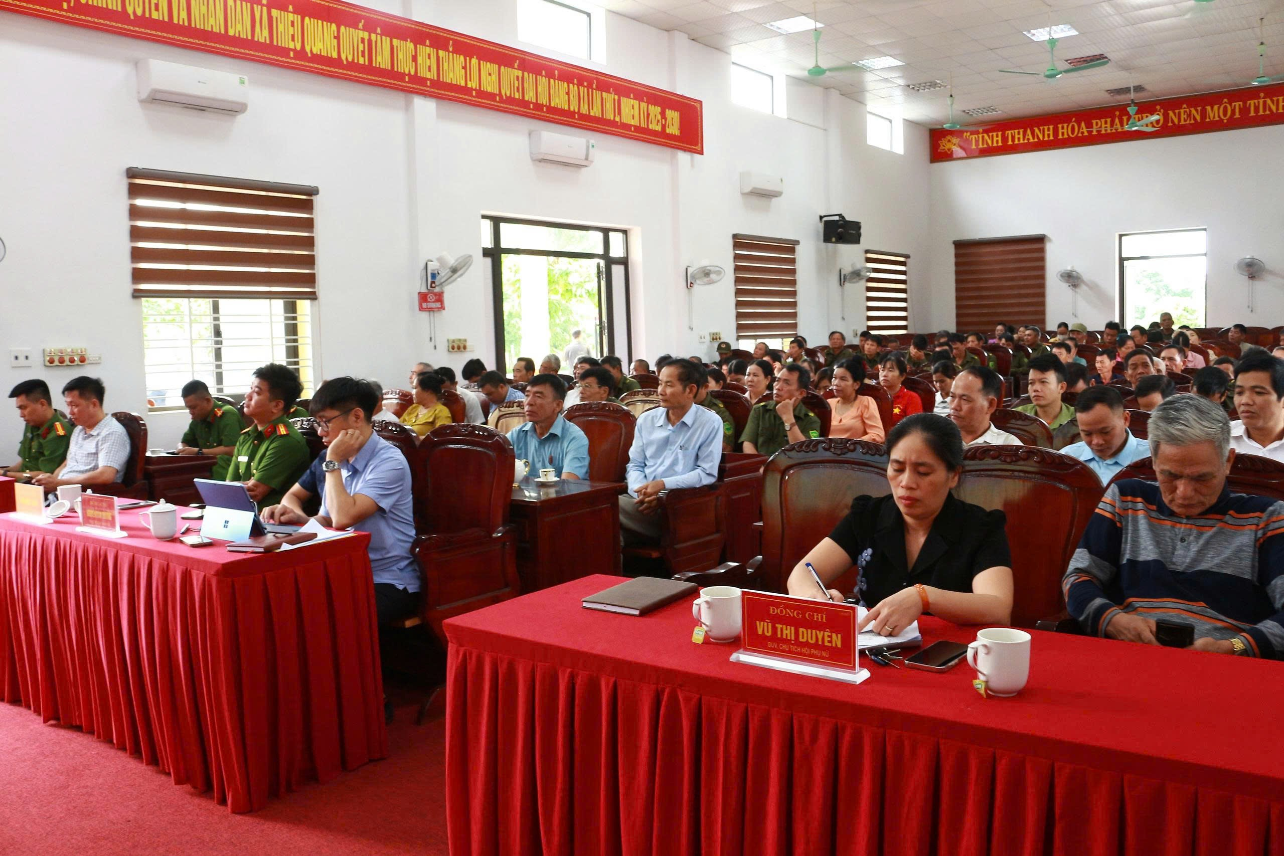 Xã Thiệu Quang tổ chức hội nghị chuyên đề giải quyết mâu thuẫn trong nội bộ Nhân dân