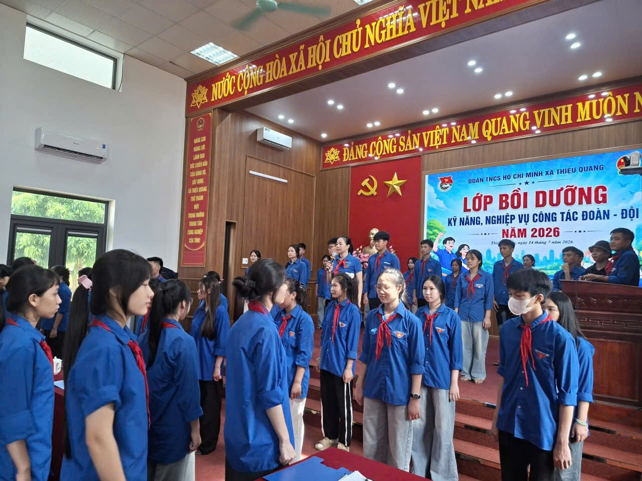 Đoàn Thanh niên xã Thiệu Quang tổ chức lớp bồi dưỡng kỹ năng nghiệp vụ công vụ công tác Đoàn – Đội năm 2026