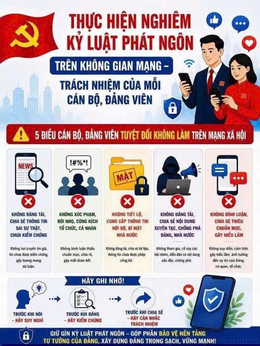 Thực hiện nghiêm kỷ luật phát ngôn trên không gian mạng- trách nhiệm của mỗi cán bộ, đảng viên.