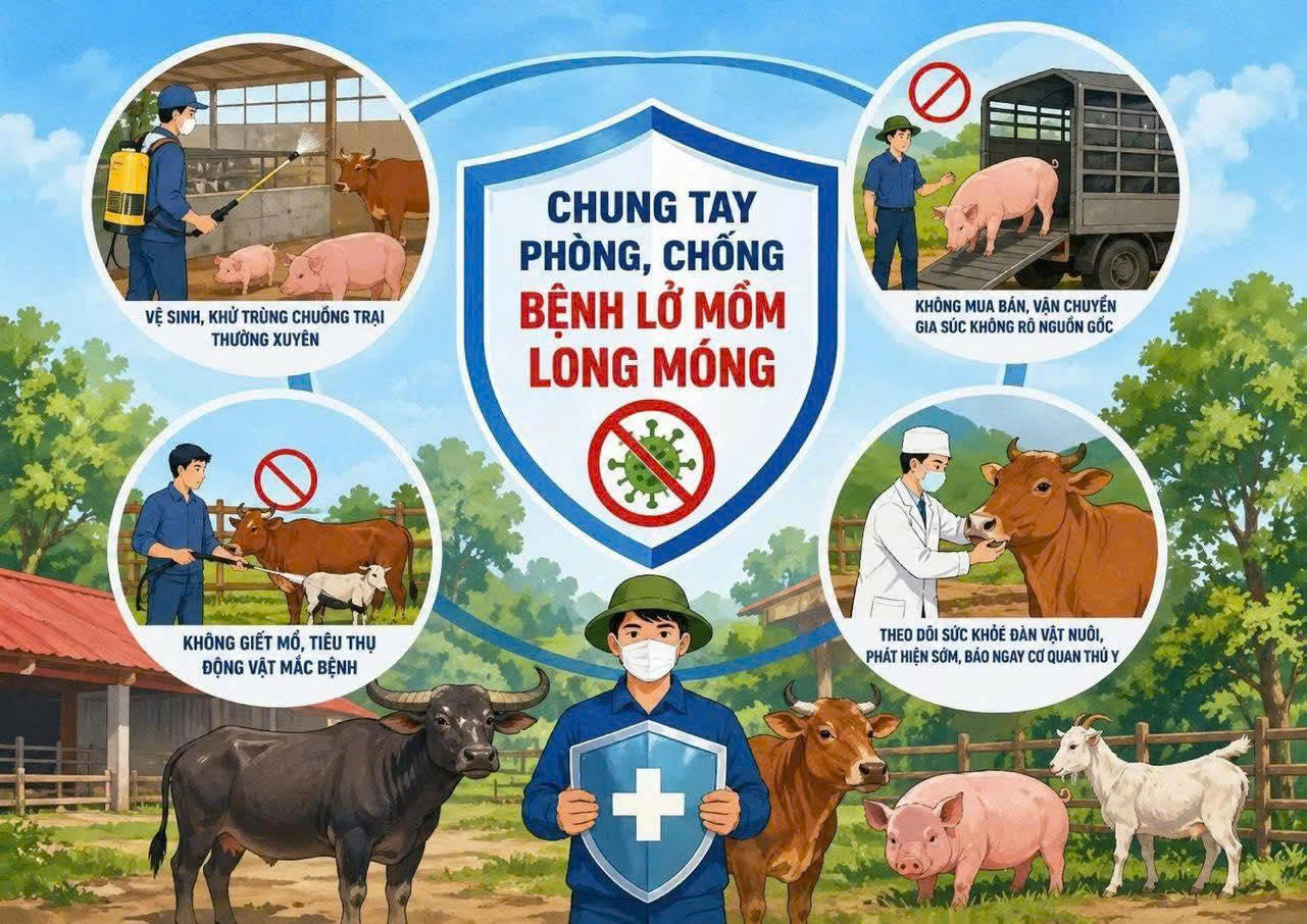 Toàn dân chung tay phòng, chống dịch bệnh Lở mồm long móng
