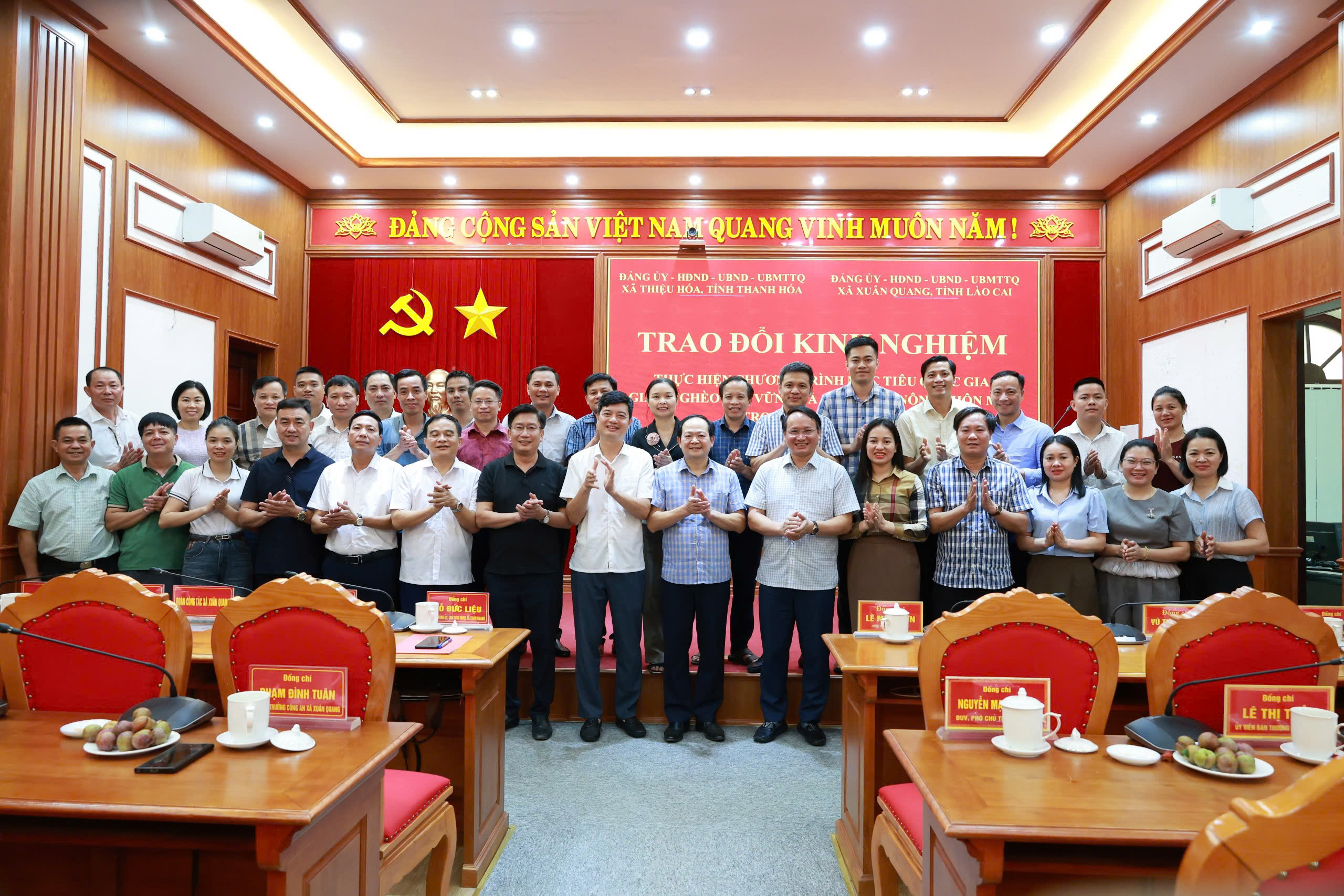 Xã Xuân Quang, tỉnh Lào Cai tham quan, học tập kinh nghiệm tại xã Thiệu Hóa