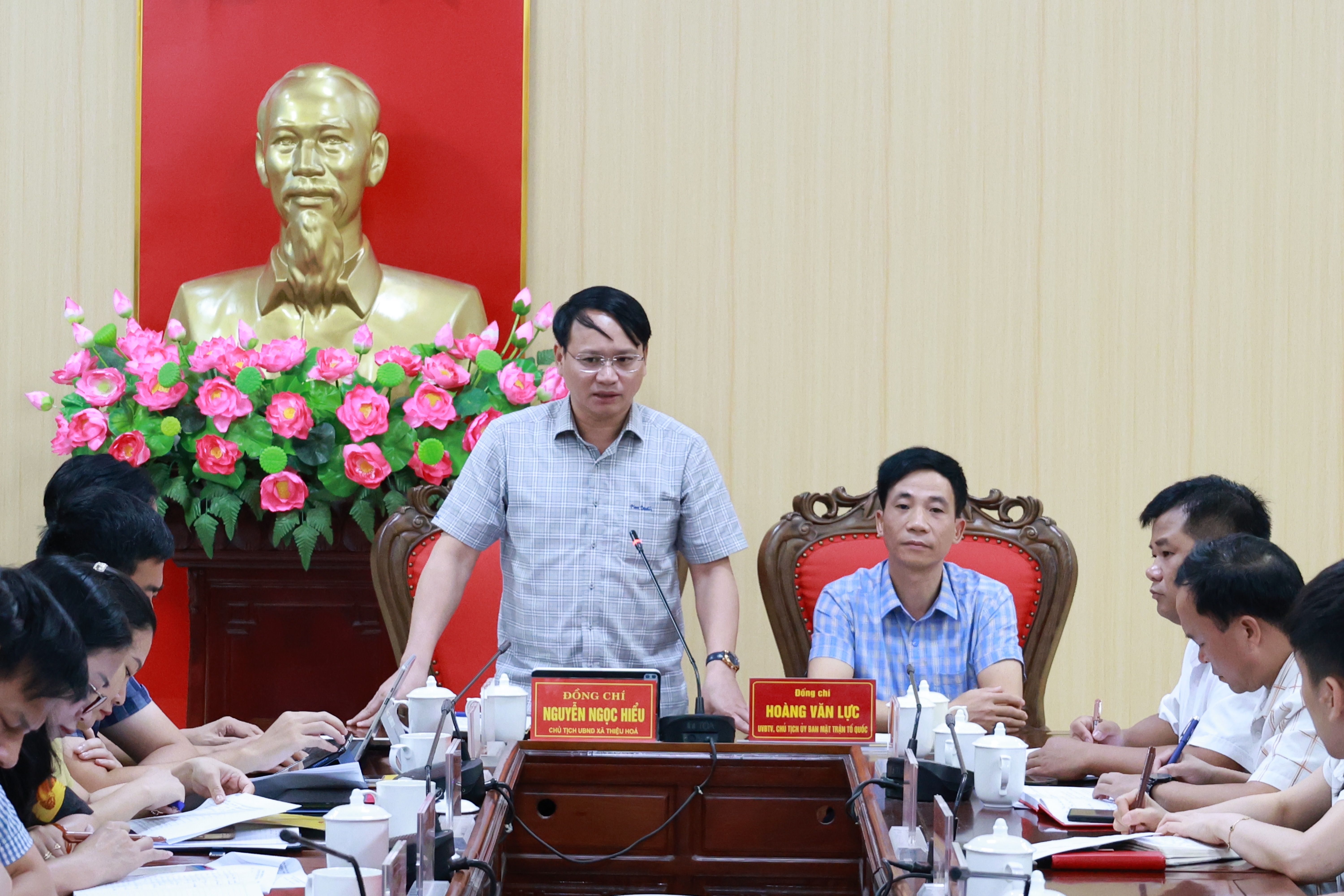 Hội nghị thống nhất nội dung Quy chế phối hợp giữa UBND xã với Ủy ban MTTQ và các đoàn thể chính trị, xã hội