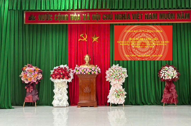XÃ CÔNG CHÍNH, TỈNH THANH HÓA CÔNG BỐ DANH SÁCH NGƯỜI TRÚNG CỬ ĐẠI BIỂU HỘI ĐỒNG NHÂN DÂN XÃ CÔNG CHÍNH KHÓA II, NHIỆM KỲ 2026- 2031