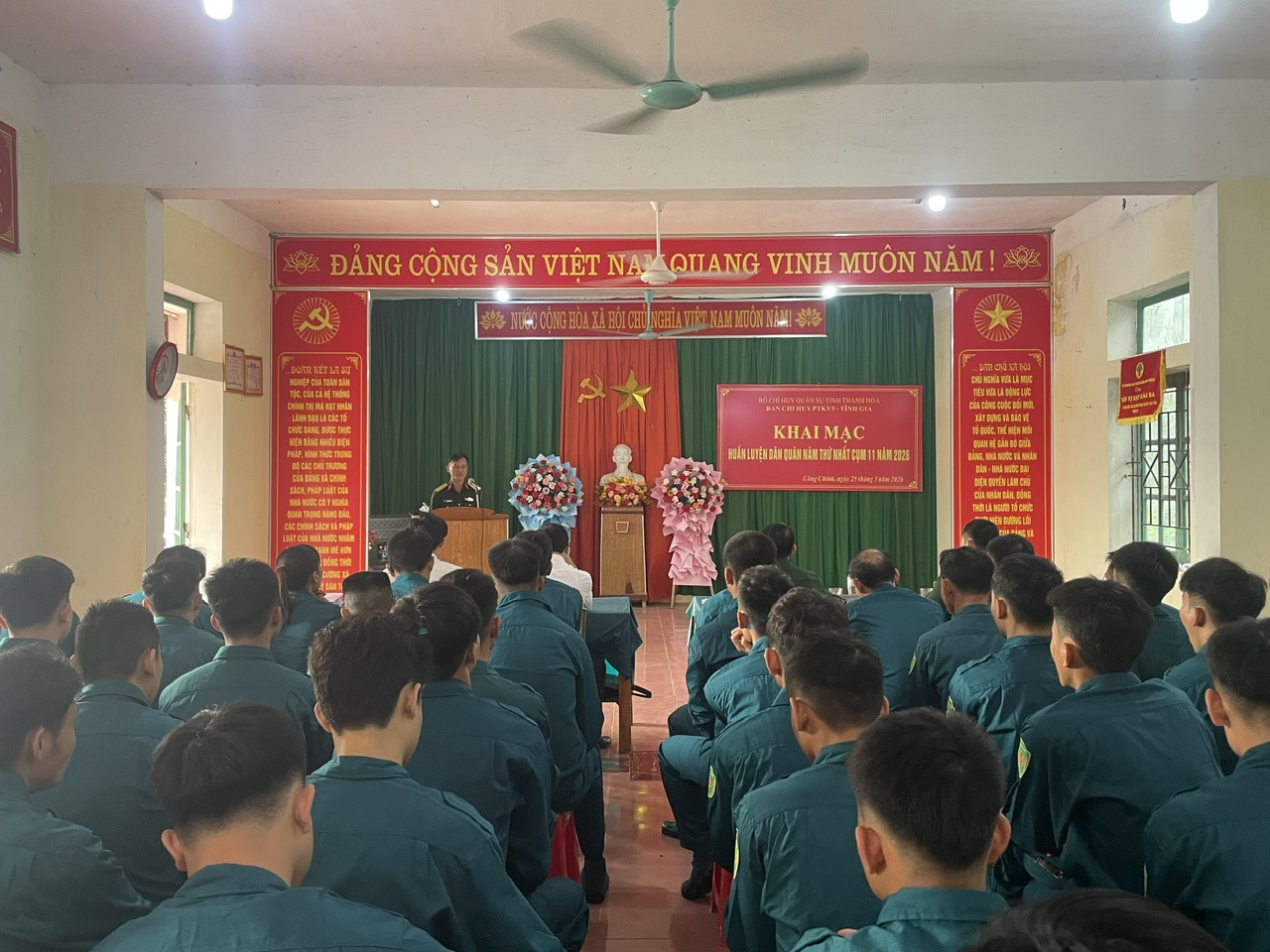 BAN CHỈ HUY PHÒNG THỦ KHU VỰC 5- TĨNH GIA TỔ CHỨC HUẤN LUYỆN CHO LỰC LƯỢNG DÂN QUÂN NĂM THỨ NHẤT, CỤM XI, NĂM 2026