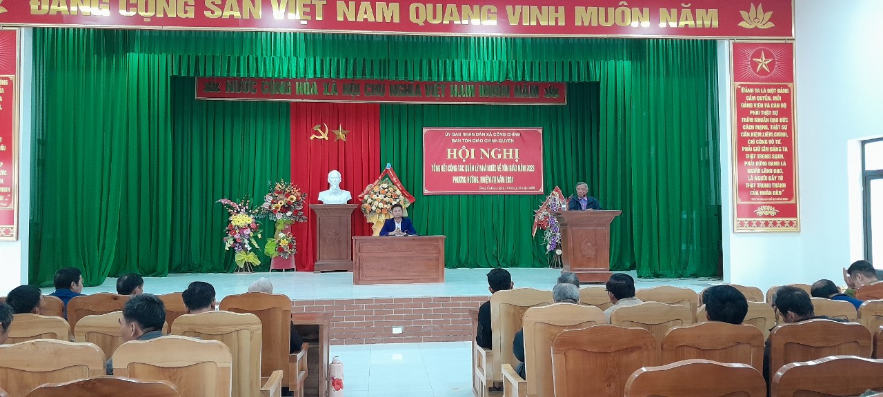Xã Công Chính tổng kết công tác QLNN về Tôn giáo năm 2023