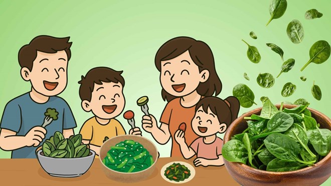4 cách chế biến rau cải bó xôi giúp bữa cơm gia đình thêm ngon và đủ chất