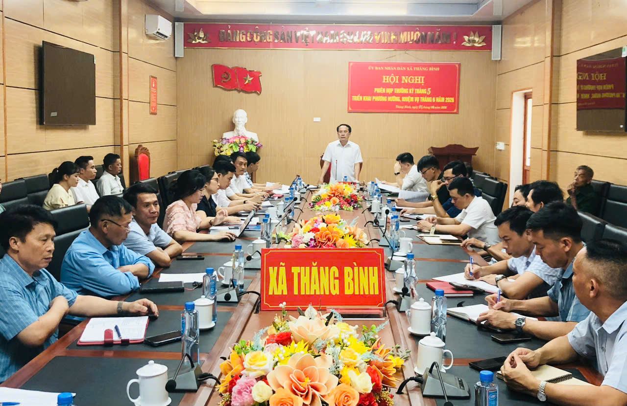 UBND XÃ THĂNG BÌNH TỔ CHỨC PHIÊN HỌP THƯỜNG KỲ THÁNG 5 NĂM 2026