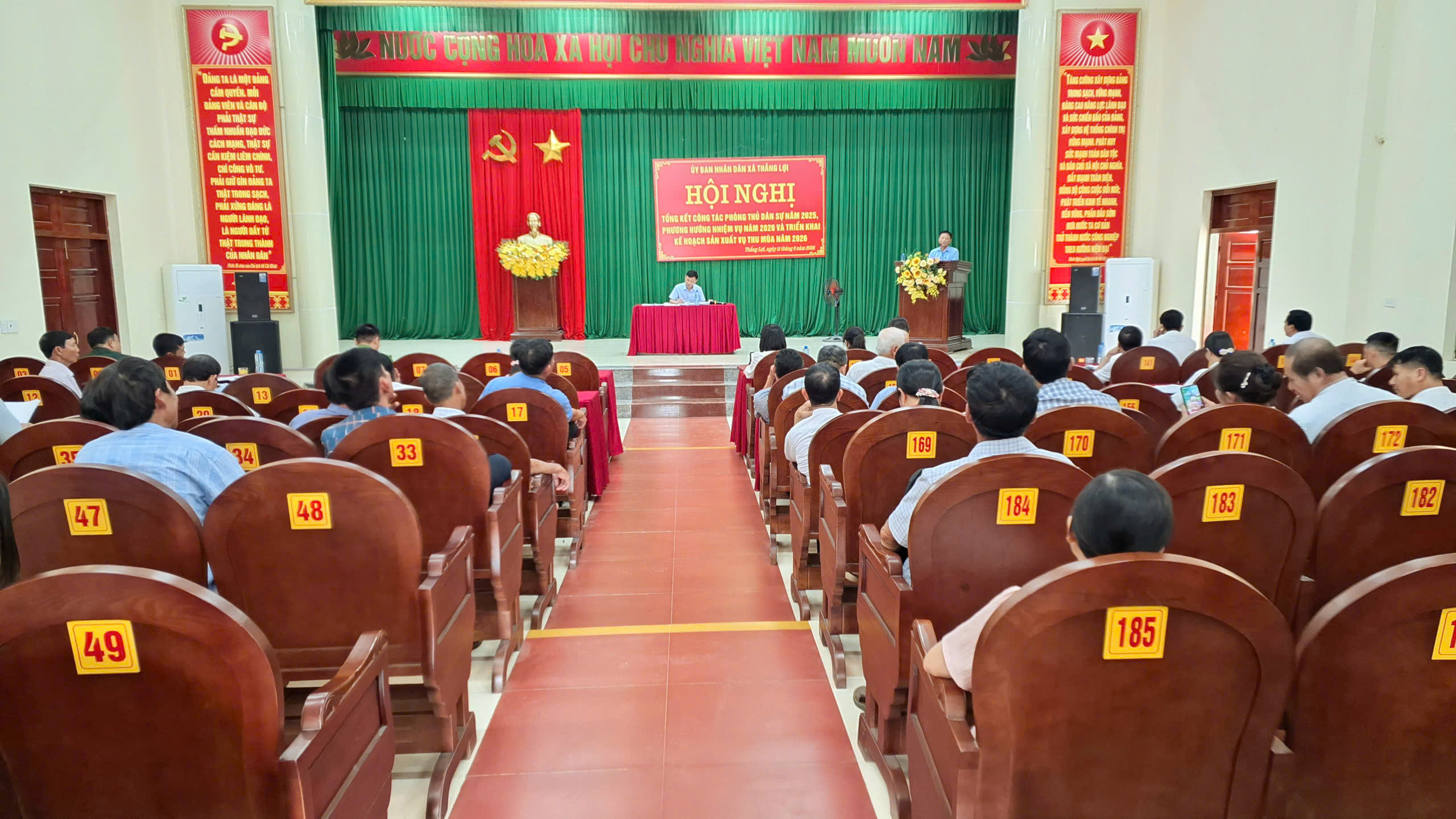 Xã Thắng Lợi tổng kết công tác phòng thủ dân sự năm 2025, phương hướng nhiệm vụ năm 2026 và triển khai kế hoạch sản xuất vụ Thu Mùa năm 2026