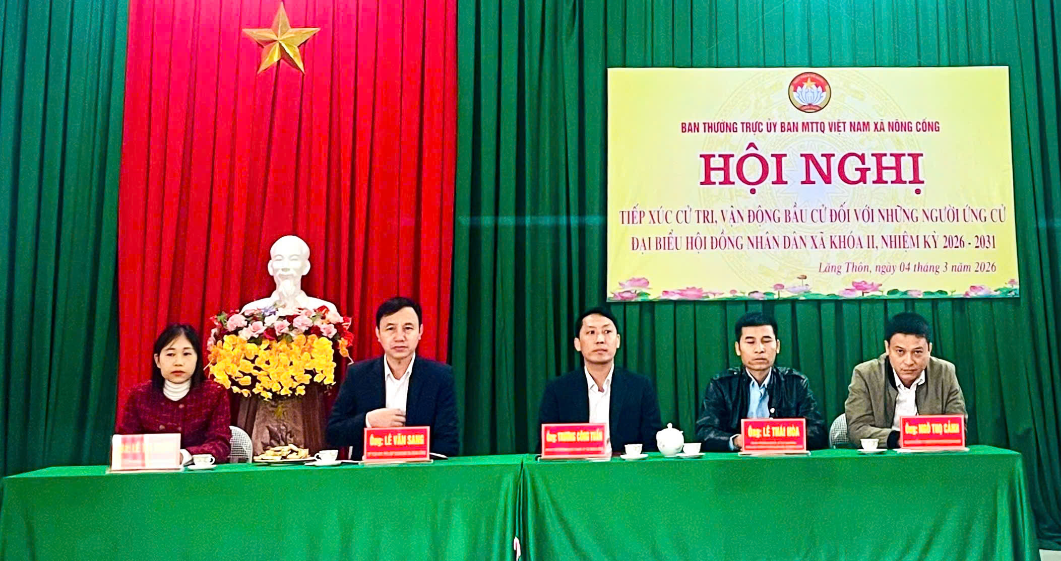 Hội nghị tiếp xúc cử tri, vận động ứng cử đại biểu HĐND xã Nông Cống nhiệm kỳ 2026–2031