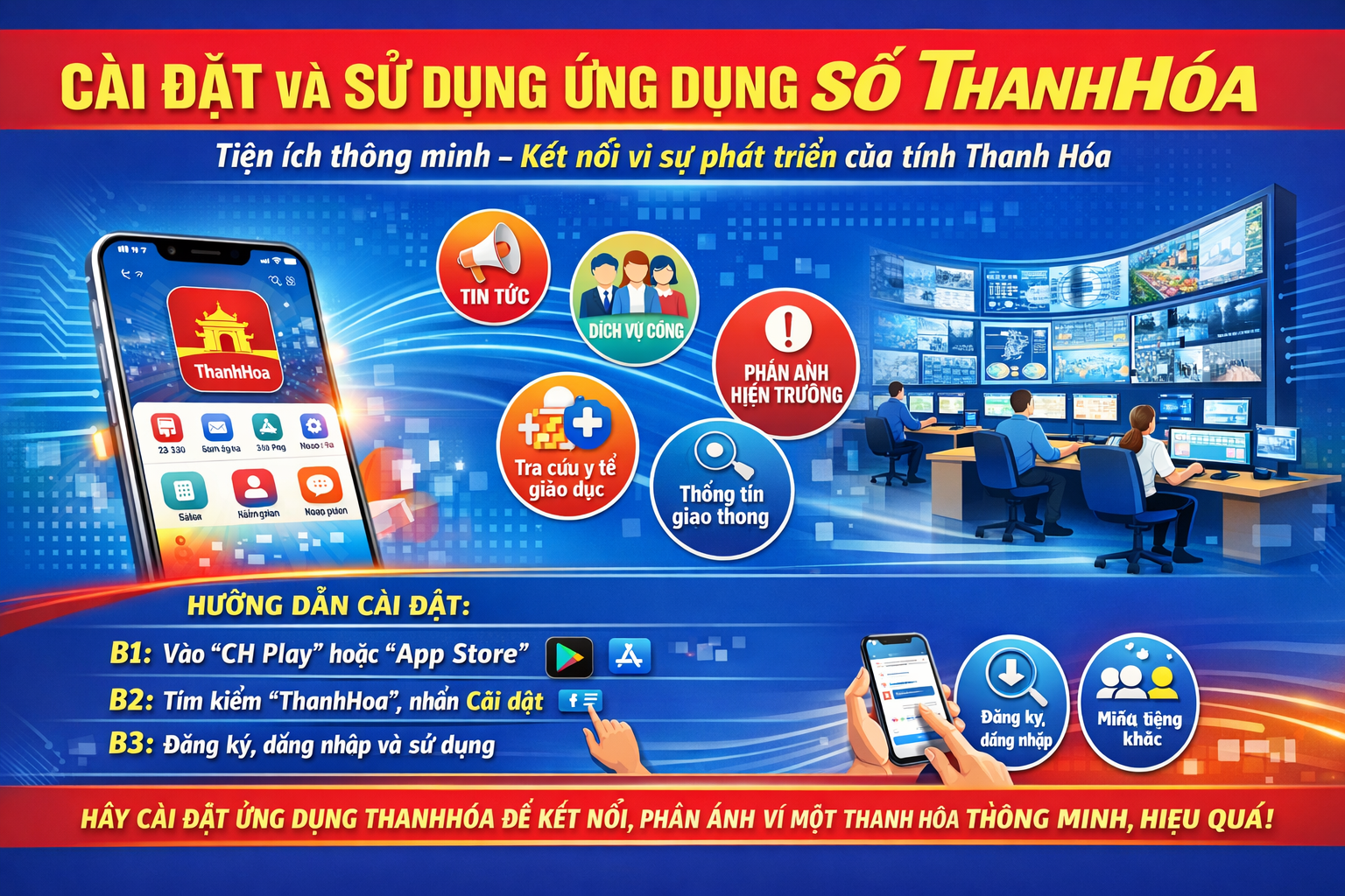 Tuyên truyền Về việc cài đặt và sử dụng ứng dụng số ThanhHoa