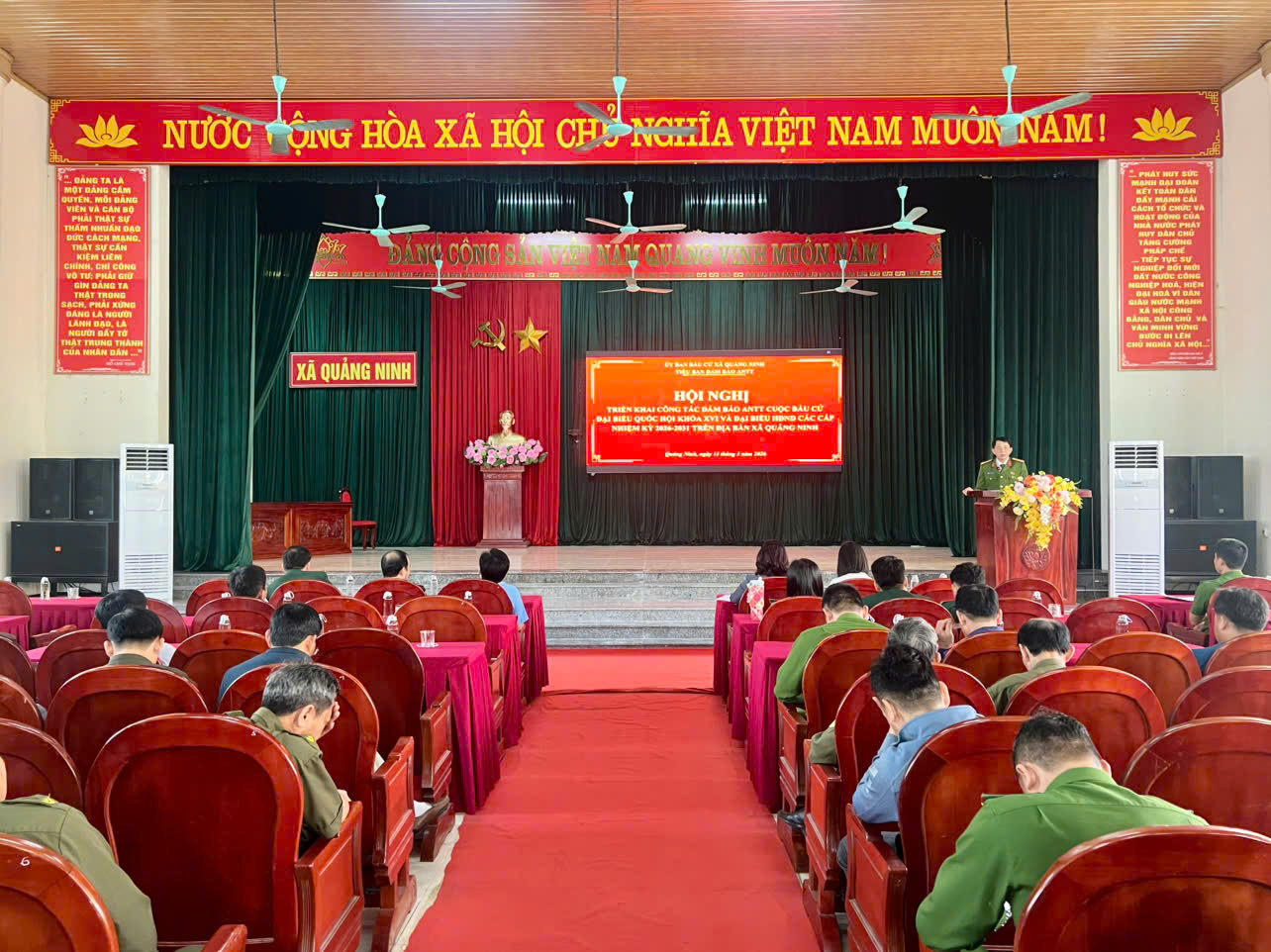 Tiểu Ban ANTT xã Quảng Ninh tổ chức hội nghị rà soát, quán triệt, triển khai phương án đảm bảo ANTT cuộc bầu cử đại biểu Quốc hội và đại biểu HĐND các cấp, nhiệm kỳ 2026-2031