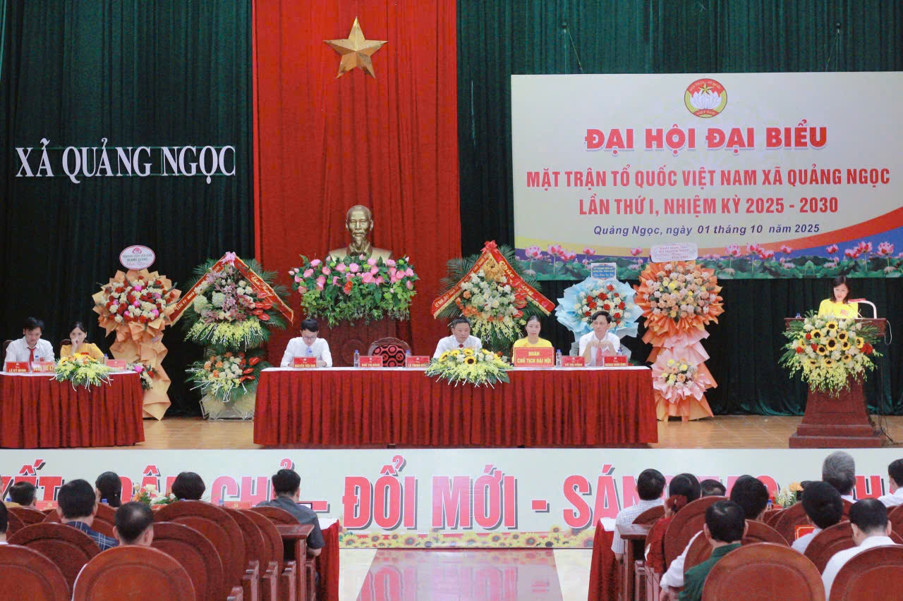Đại hội đại biểu Mặt trận Tổ quốc Việt Nam xã Quảng Ngọc lần thứ I, nhiệm kỳ 2025 – 2030 thành công tốt đẹp.