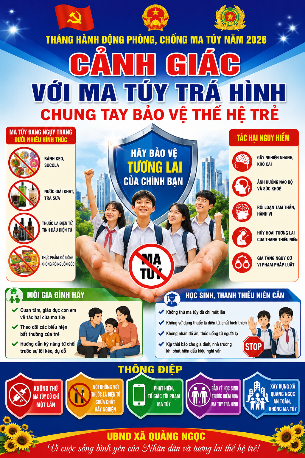 CẢNH GIÁC VỚI MA TÚY TRÁ HÌNH – CHUNG TAY BẢO VỆ THẾ HỆ TRẺ TRƯỚC HIỂM HỌA MA TÚY