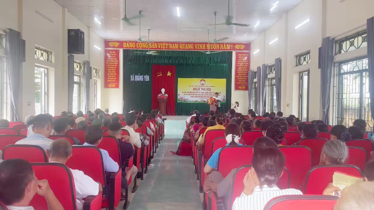 Xã Quảng Yên tổ chức Hội nghị ra mắt mô hình khu dân cư “Sáng, xanh, sạch, đẹp, an toàn” và tập huấn thực hiện các tiêu chí xây dựng nông thôn mới kiểu mẫu năm 2025