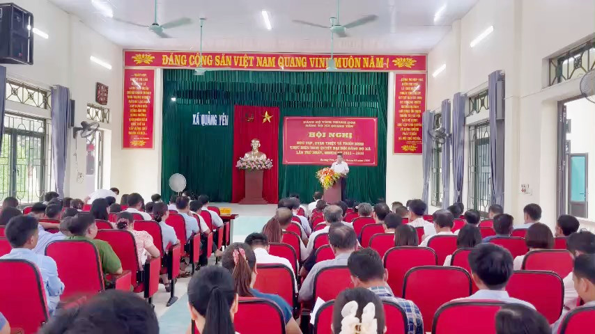 Xã Quảng Yên quán triệt, triển khai Nghị quyết Đại hội đại biểu Đảng bộ xã lần thứ nhất, nhiệm kỳ 2025 - 2030