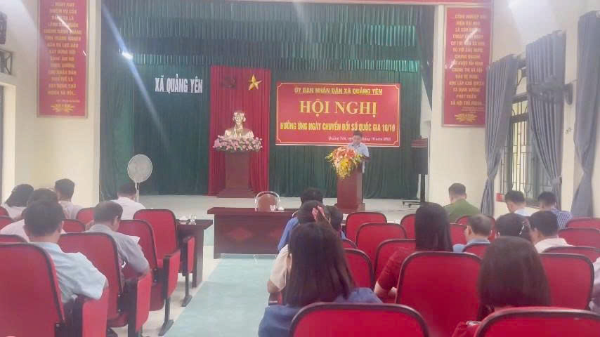 Xã Quảng Yên tổ chức hội nghị triển khai hưởng ứng Ngày Chuyển đổi số quốc gia năm 2025