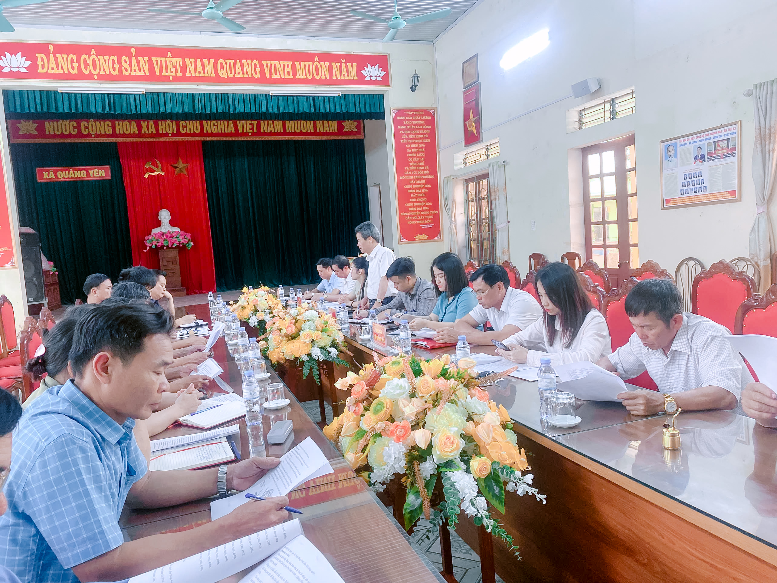 Xã Quảng Yên làm việc với Công ty Cổ phần Cấp nước An Bình về giải pháp bảo đảm cấp nước sạch cho Nhân dân