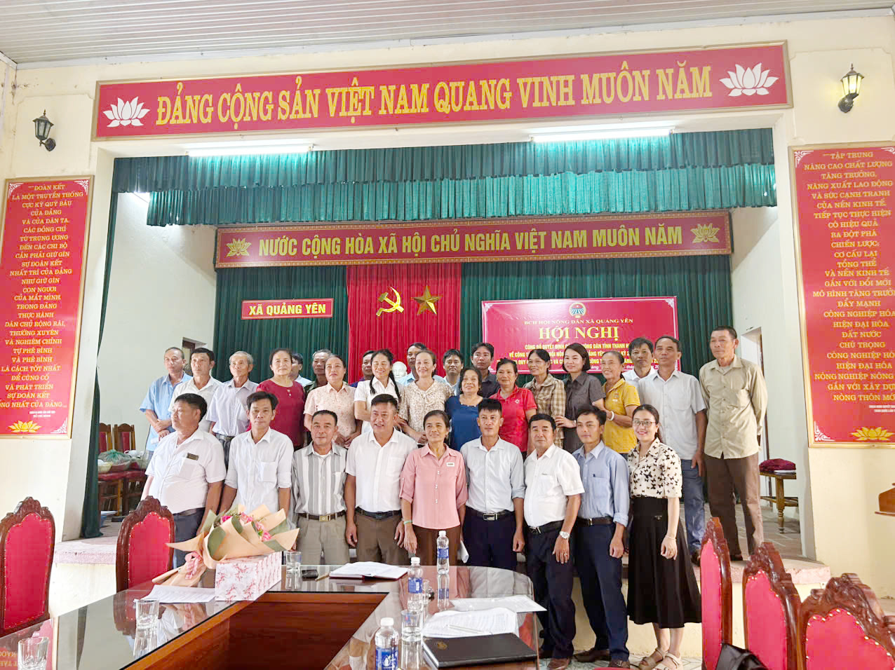 Hội nghị công bố Quyết định thành lập Hội Nông dân xã Quảng Yên và Quyết định về công tác cán bộ Hội Nông dân xã