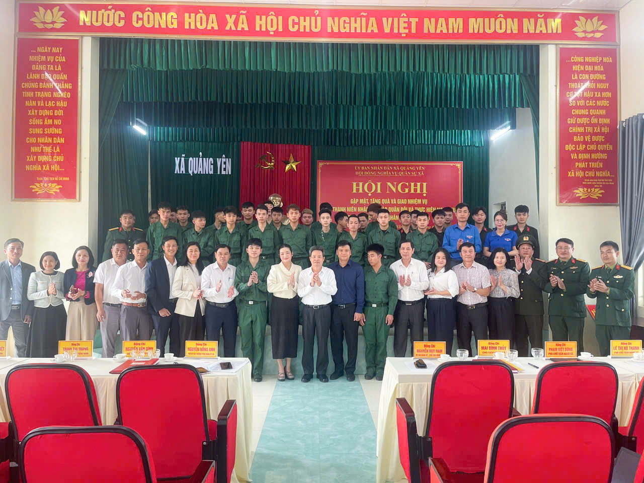 Xã Quảng Yên tổ chức gặp mặt, động viên thanh niên lên đường nhập ngũ năm 2026
