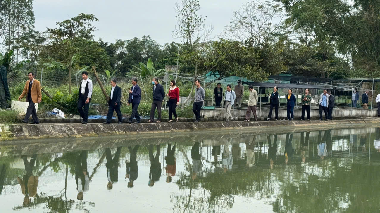 Hội Nông dân xã Quảng Yên tổ chức đi tham quan, học tập mô hình sản xuất, kinh doanh tiêu biểu tại xã Lưu Vệ