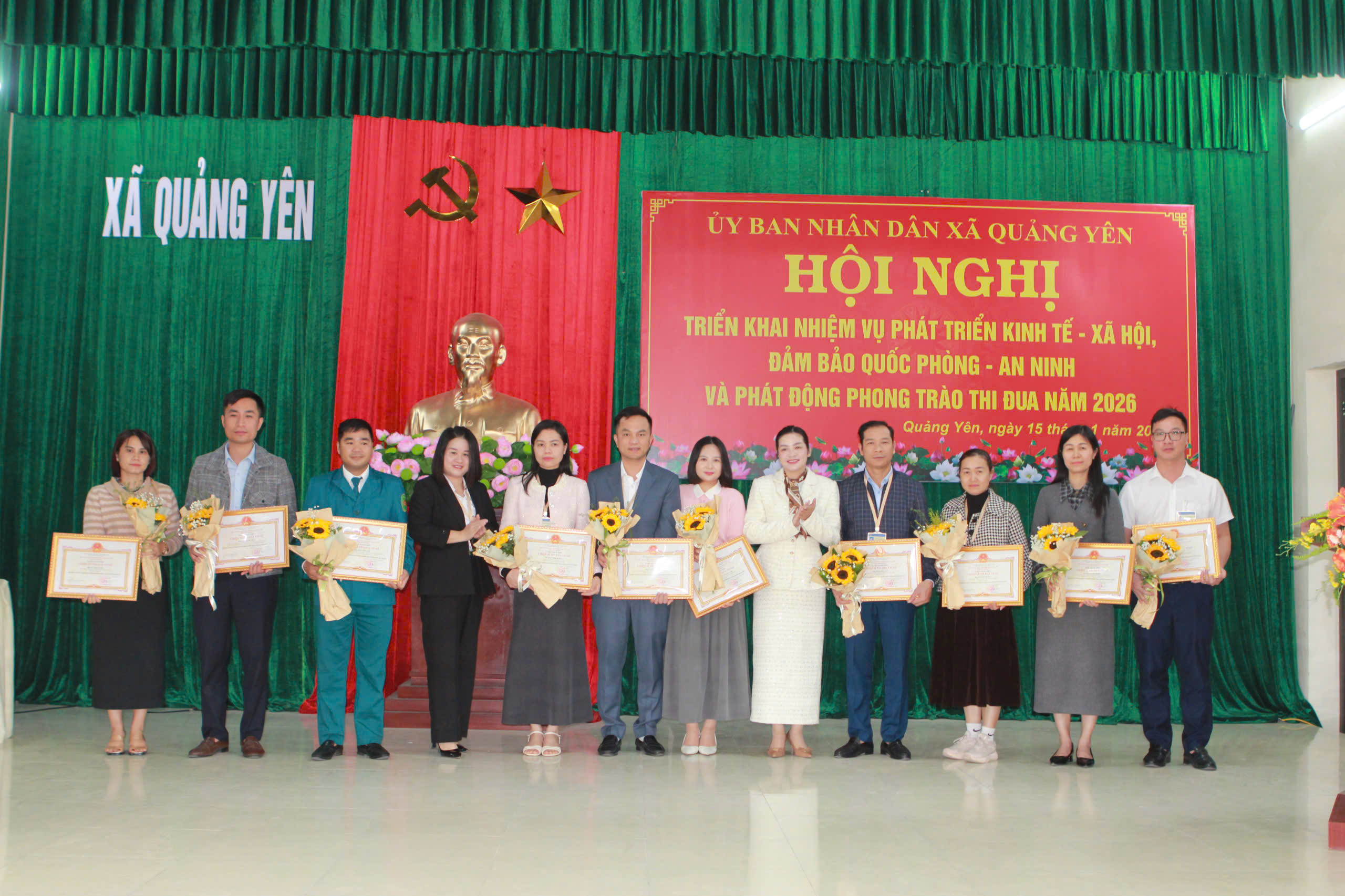 Xã Quảng Yên phát huy tinh thần đoàn kết, chủ động, sáng tạo, nỗ lực cao nhất, phấn đấu hoàn thành và hoàn thành vượt mức các mục tiêu năm 2026