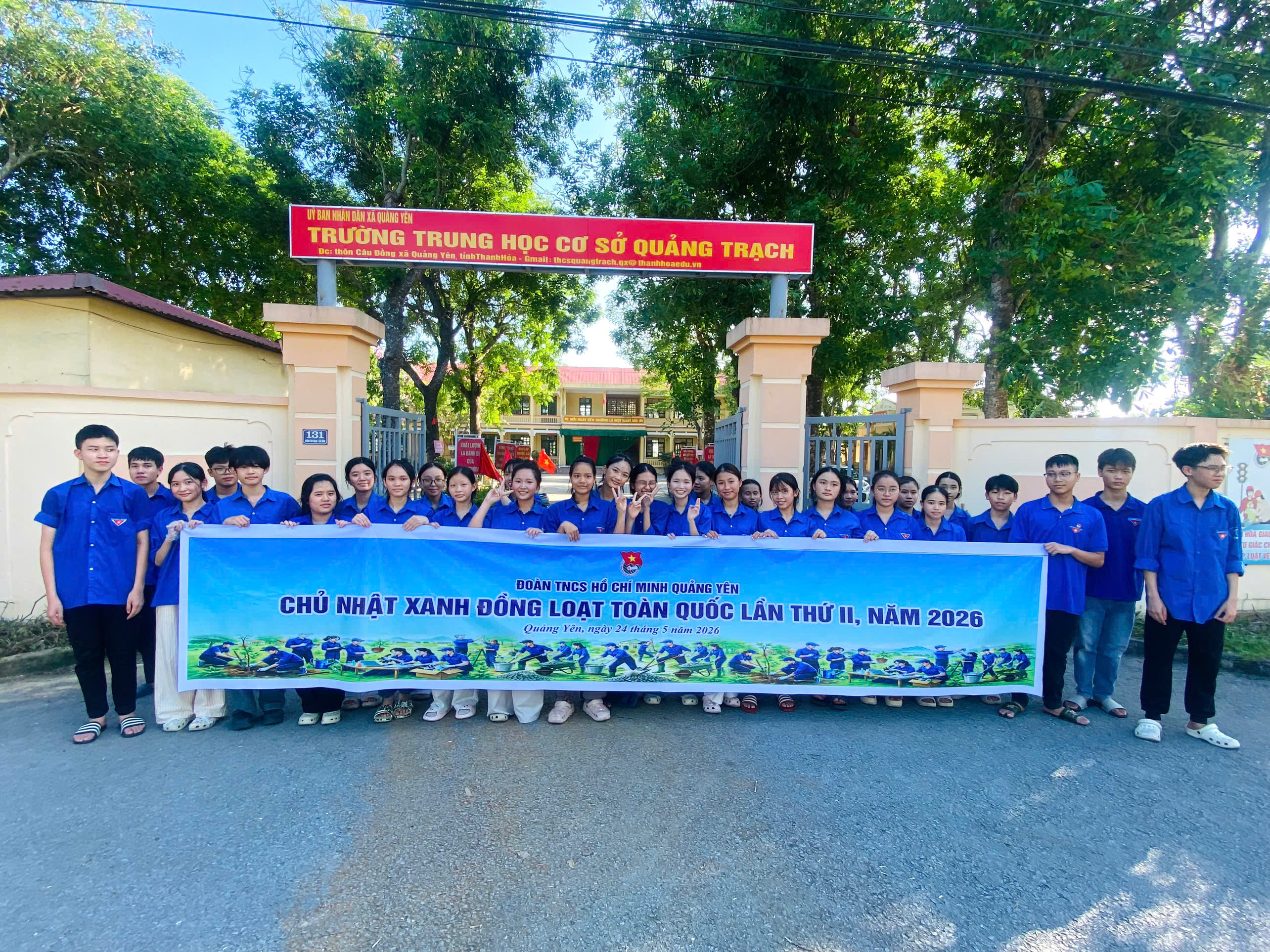 Tuổi trẻ xã Quảng Yên đồng loạt ra quân hưởng ứng Ngày Chủ nhật xanh toàn quốc lần thứ II năm 2026