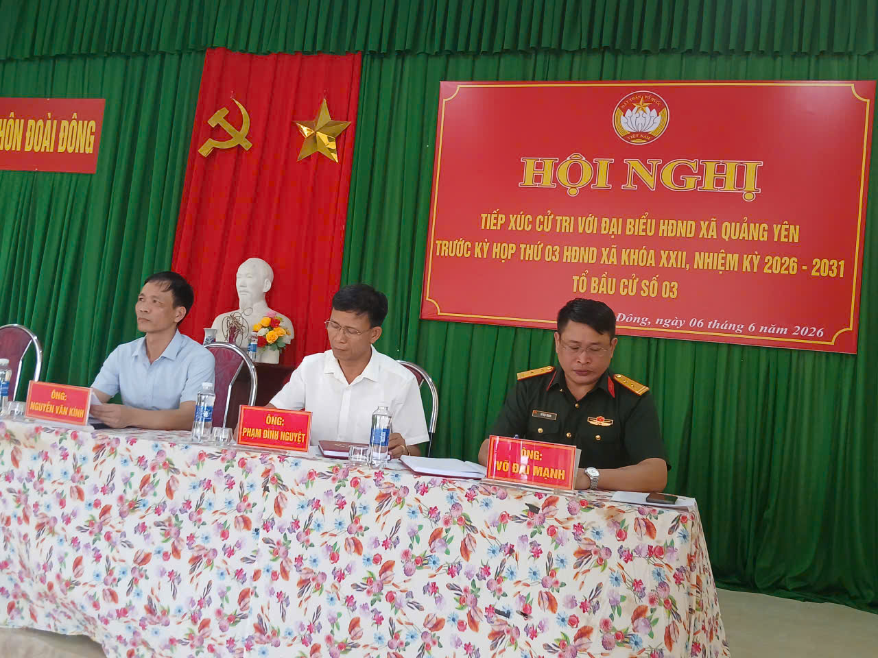 Tổ đại biểu số 03 HĐND xã khóa XXII, nhiệm kỳ 2026-2031 tiếp xúc cử tri tại thôn Đoài Đông