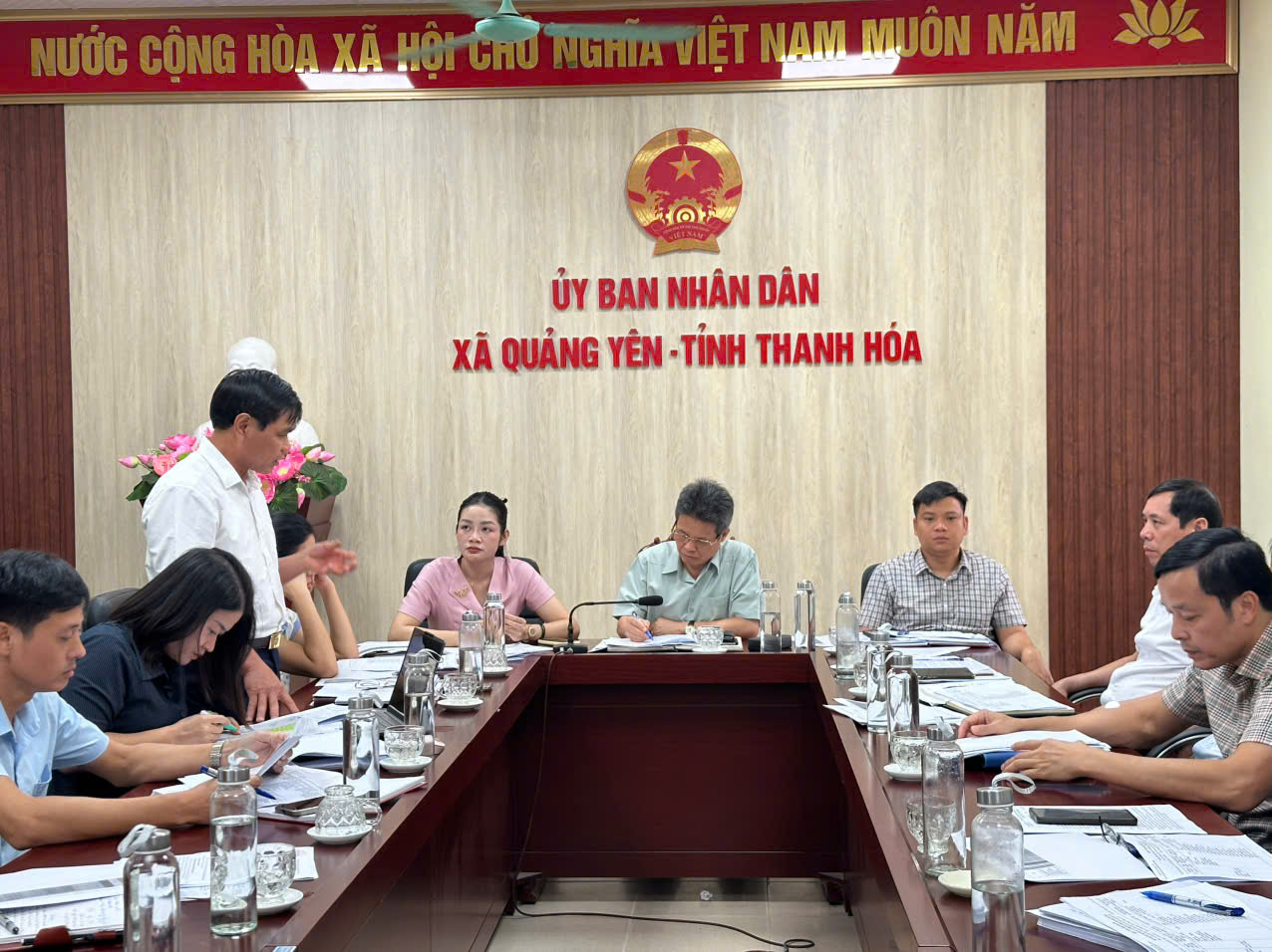 Hội nghị giao ban Ban Chỉ đạo sắp xếp thôn trên địa bàn xã Quảng Yên