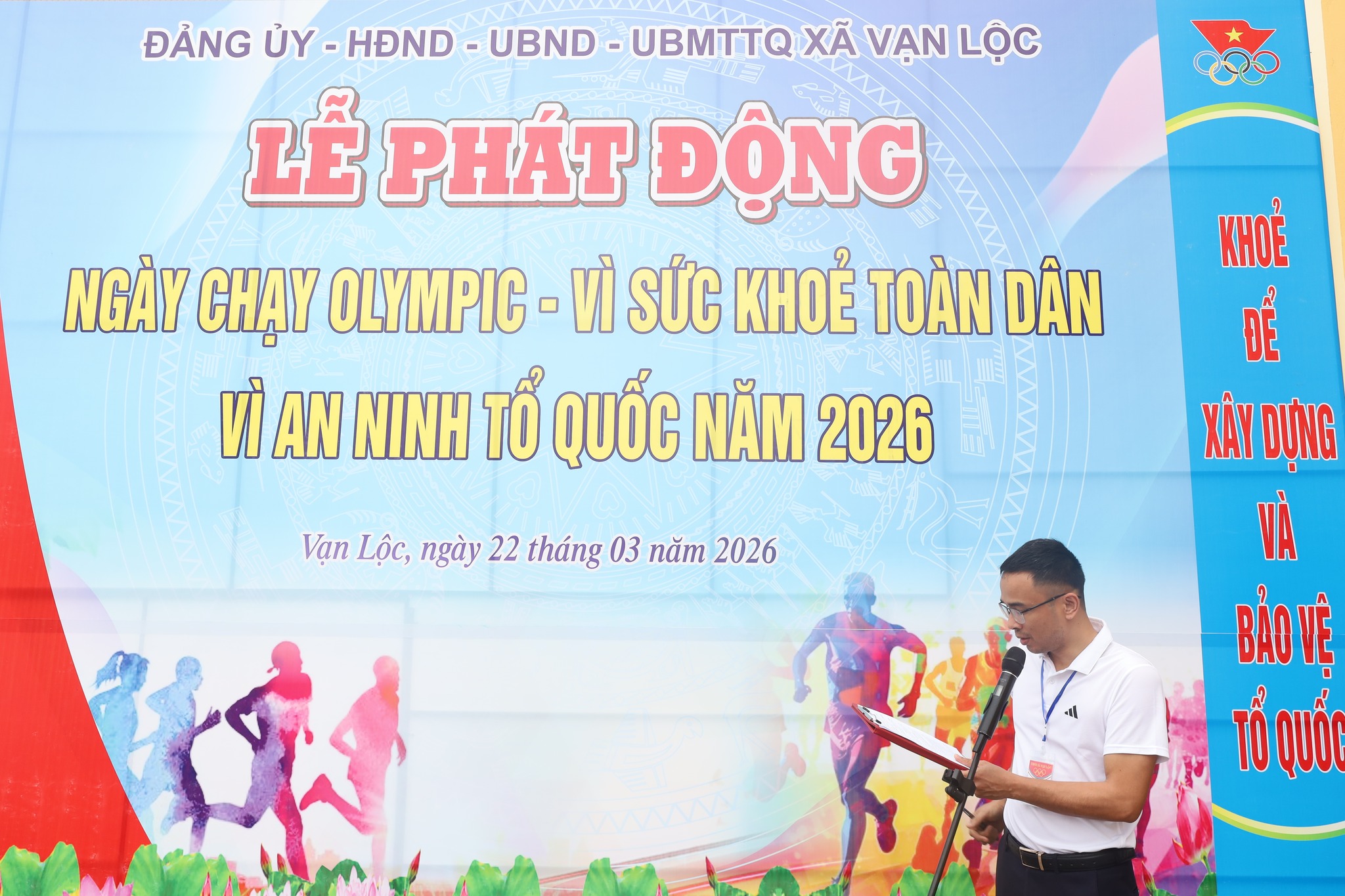 UBND xã Vạn Lộc tổ chức Lễ phát động Ngày chạy Olympic vì sức khỏe toàn dân, vì an ninh tổ quốc năm 2026