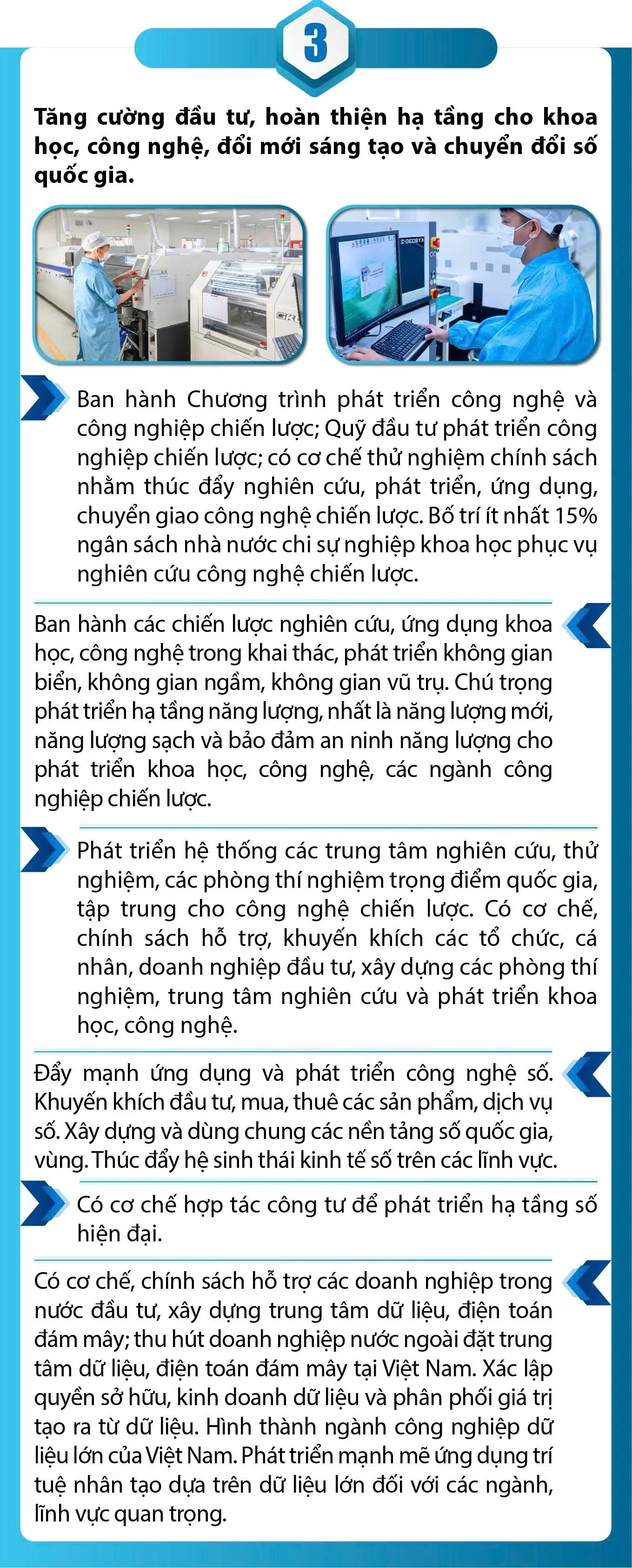 Đột phá phát triển khoa học, công nghệ, đổi mới sáng tạo và chuyển đổi số quốc gia Nhiệm vụ và giải pháp