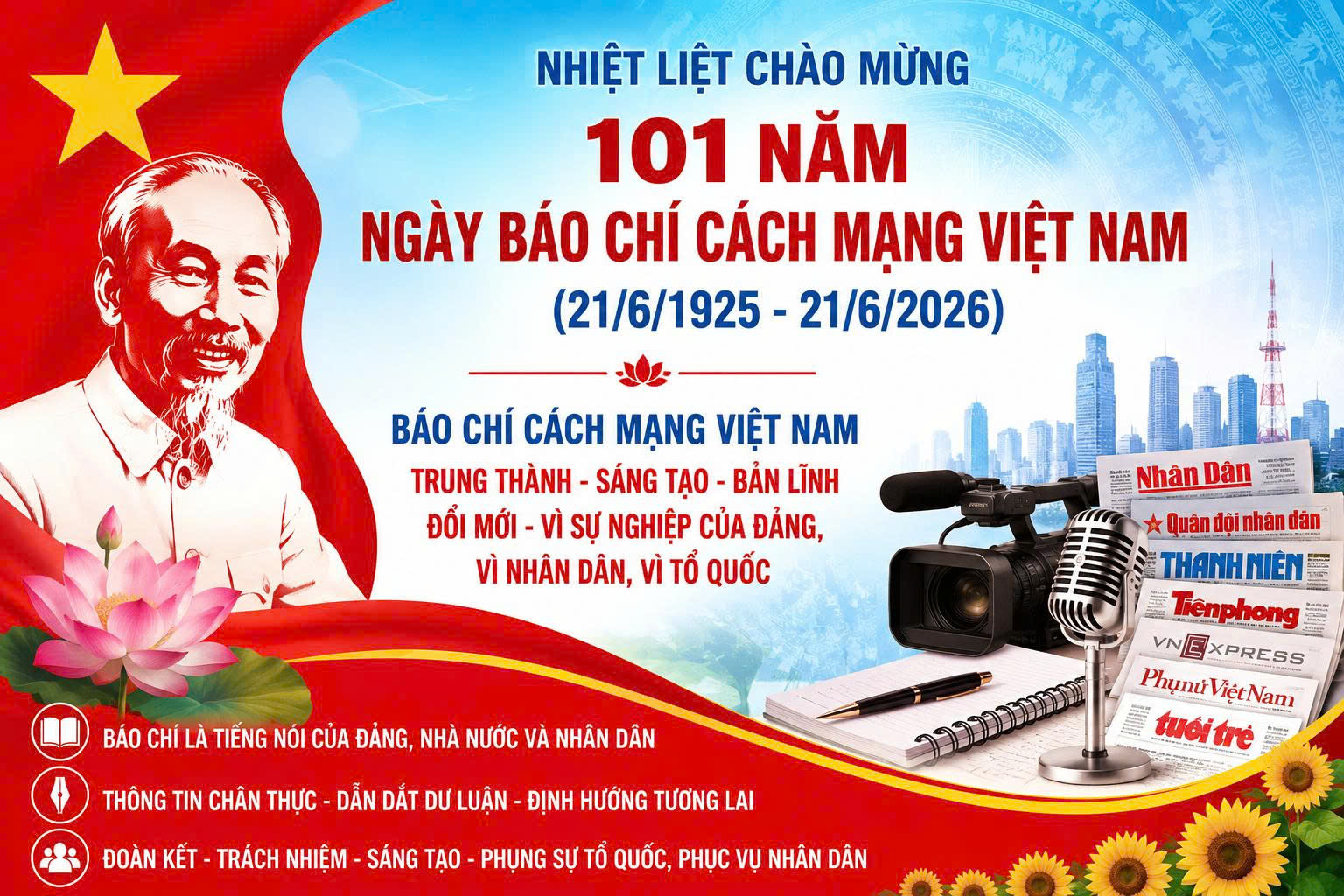 KỶ NIỆM 101 NĂM NGÀY BÁO CHÍ CÁCH MẠNG VIỆT NAM (21/6/1925 - 21/6/2026).