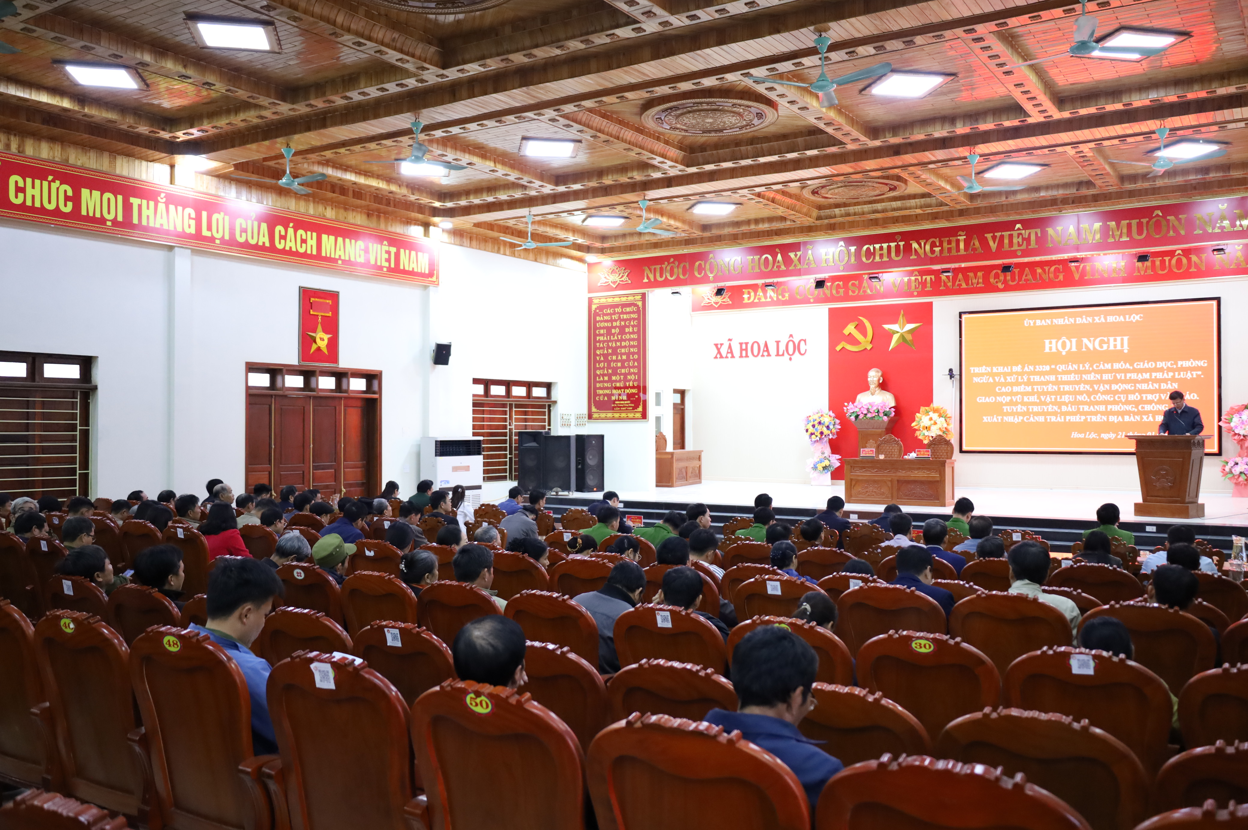 Hoa Lộc tăng cường công tác phòng ngừa, đấu tranh với các loại tội phạm và hành vi vi phạm pháp luật trên địa bàn xã.