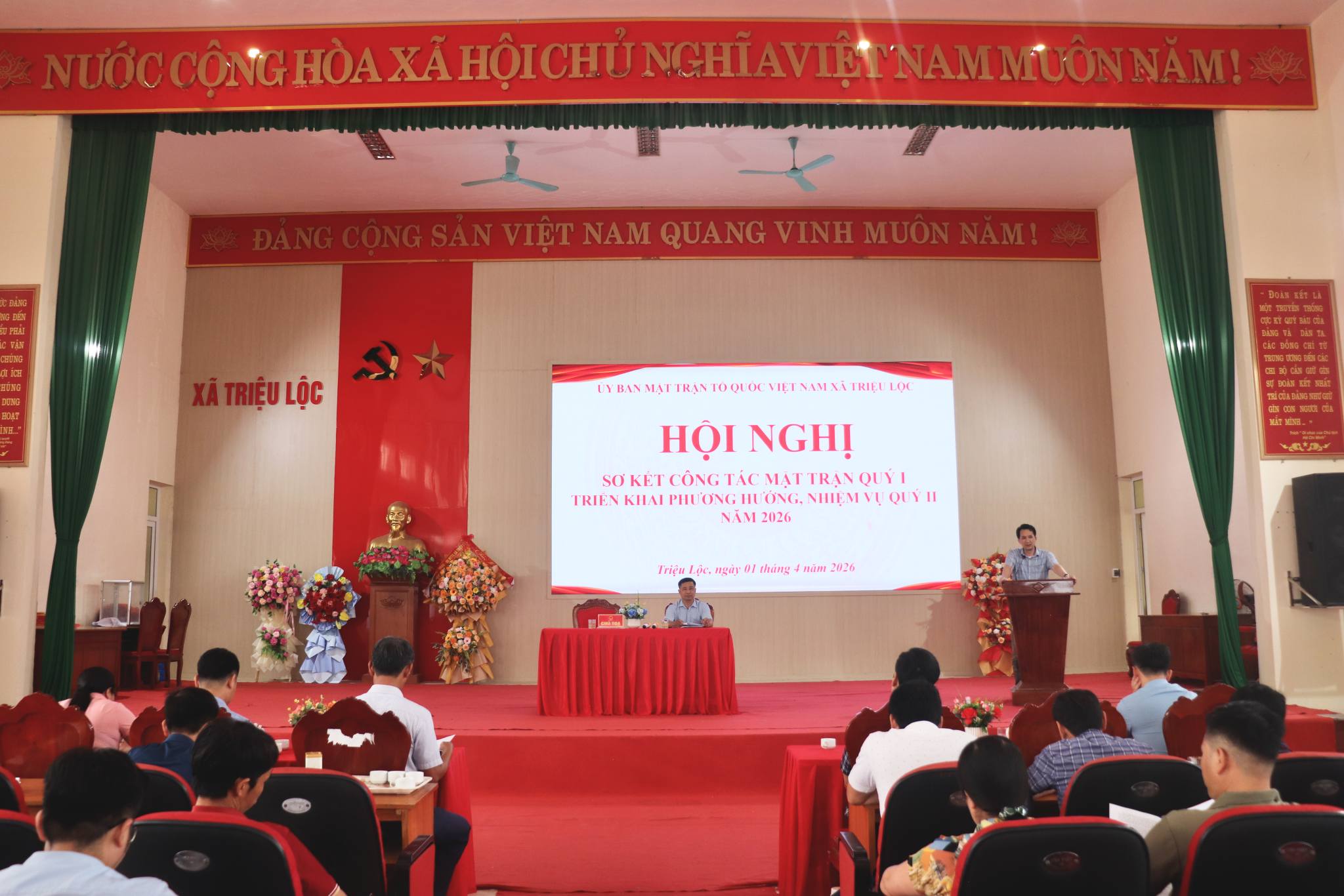 MTTQ xã Triệu Lộc sơ kết công tác mặt trận quý I, triển khai nhiệm vụ quý II năm 2026