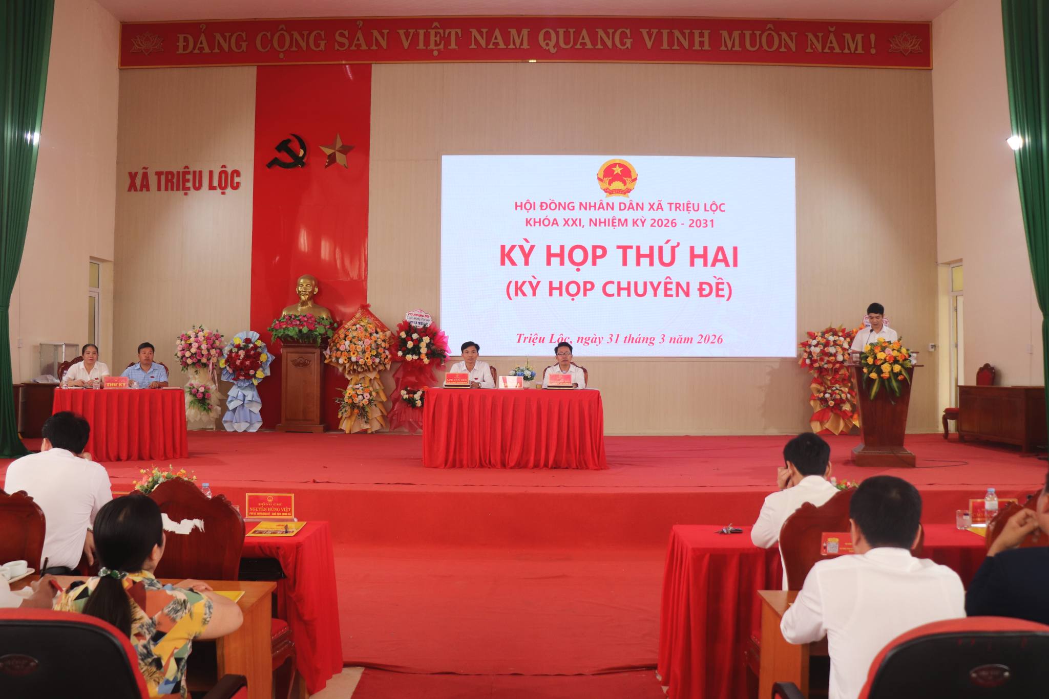 HĐND xã Triệu Lộc tổ chức Kỳ họp thứ hai, kỳ họp chuyên đề khóa XXI, nhiệm kỳ 2026–2031