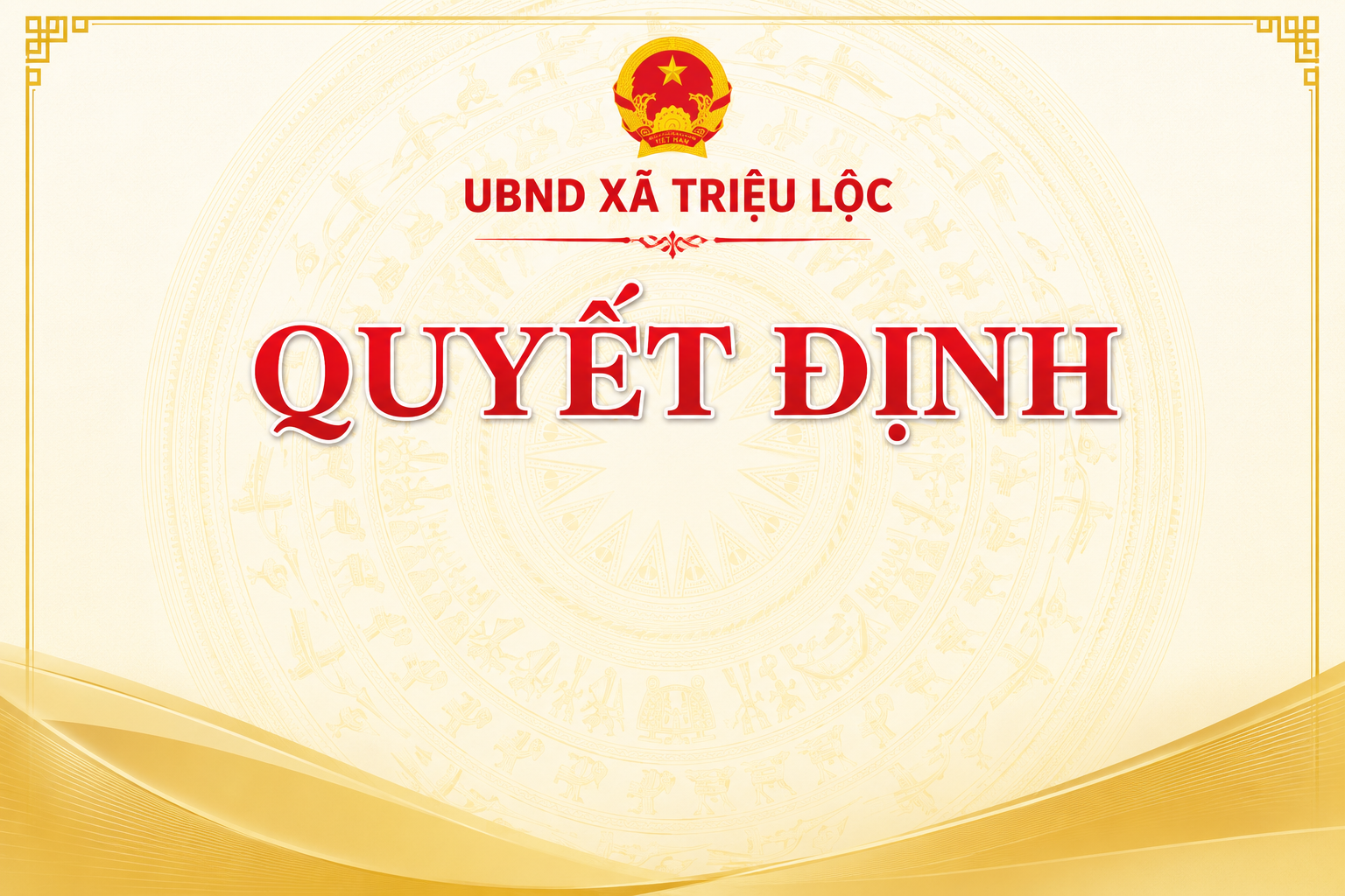 QUYẾT ĐỊNH V/v phê duyệt kế hoạch, danh mục các khu đất thực hiện đấu giá quyền sử dụng các lô đất còn tồn đọng trên địa bàn xã Triệu Lộc năm 2026