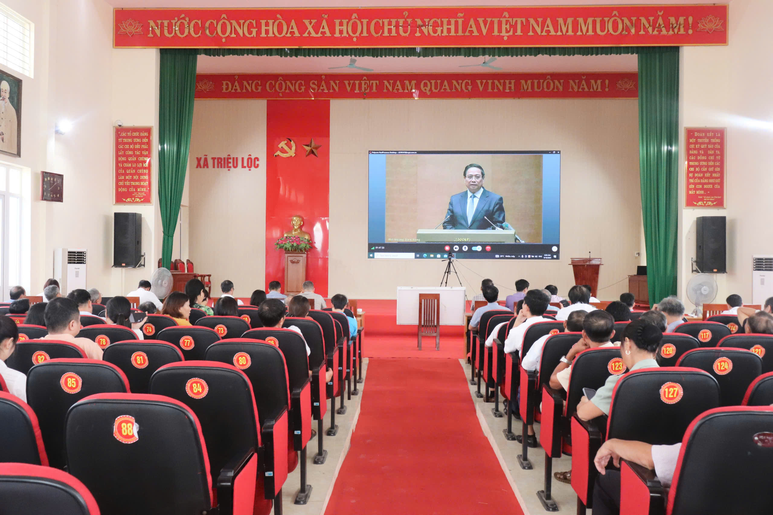 Triệu Lộc tham gia hội nghị trực tuyến toàn quốc quán triệt, triển khai thực hiện Nghị quyết số 59, 70, 71, 72