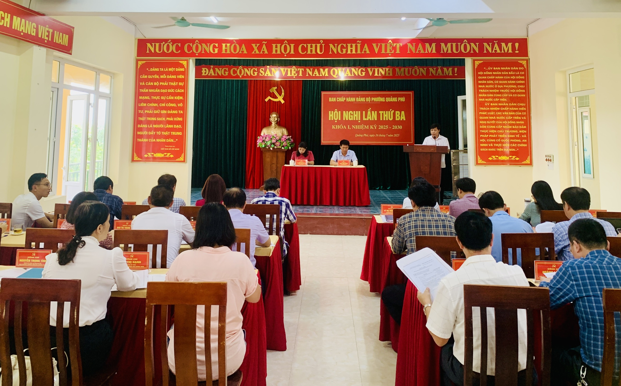 Hội nghị Ban Chấp hành Đảng bộ phường Quảng Phú lần thứ ba, khoá I, nhiệm kỳ 2025-2030