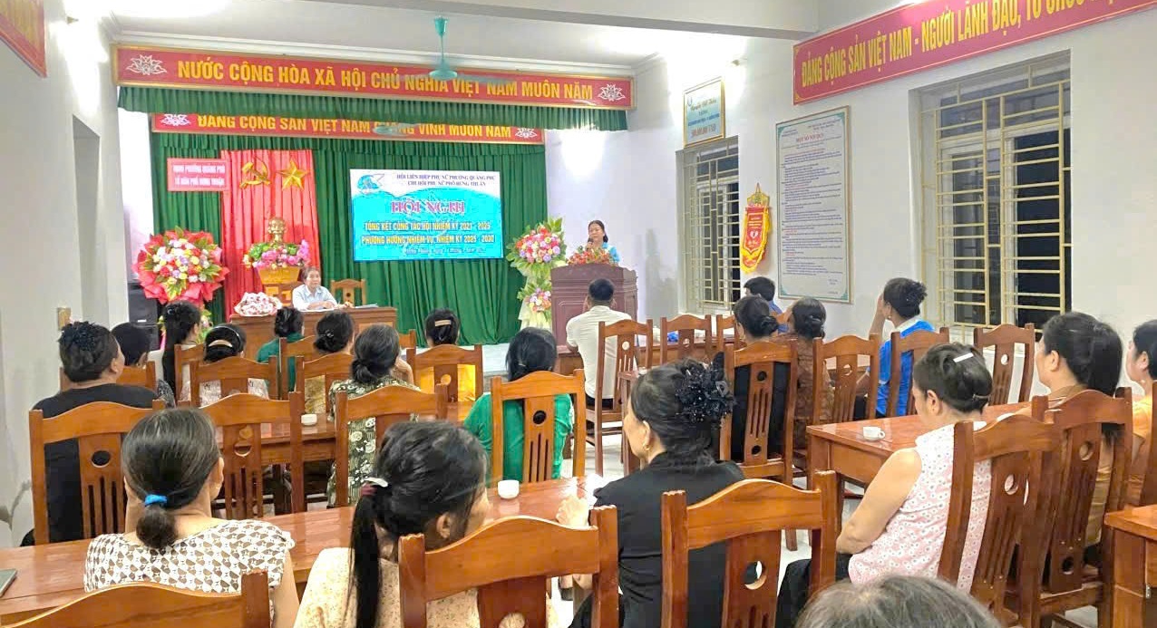 Các Chi hội phụ nữ phường Quảng Phú hoàn thành việc tổ chức Hội nghị tổng kết nhiệm kỳ 2021 – 2025