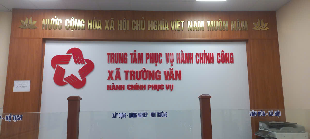 Danh sách công khai thông tin cán bộ, công chức làm việc tại Trung tâm Phục vụ hành chính công xã Trường Văn