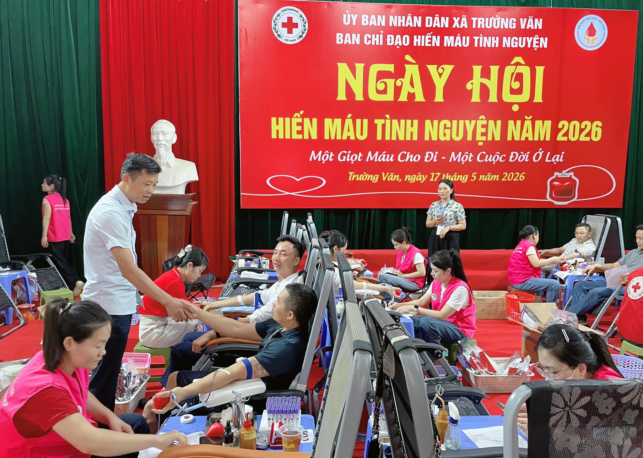 NGÀY HỘI HIẾN MÁU TÌNH NGUYỆN NĂM 2026 TẠI XÃ TRƯỜNG VĂN DIỄN RA THÀNH CÔNG TỐT ĐẸP