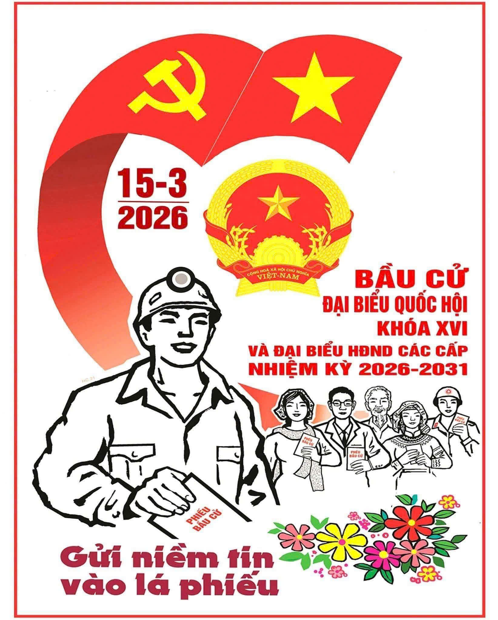 Tuyên truyền Bầu cử Quốc hội và HĐND các cấp nhiệm kỳ 2026 - 2031