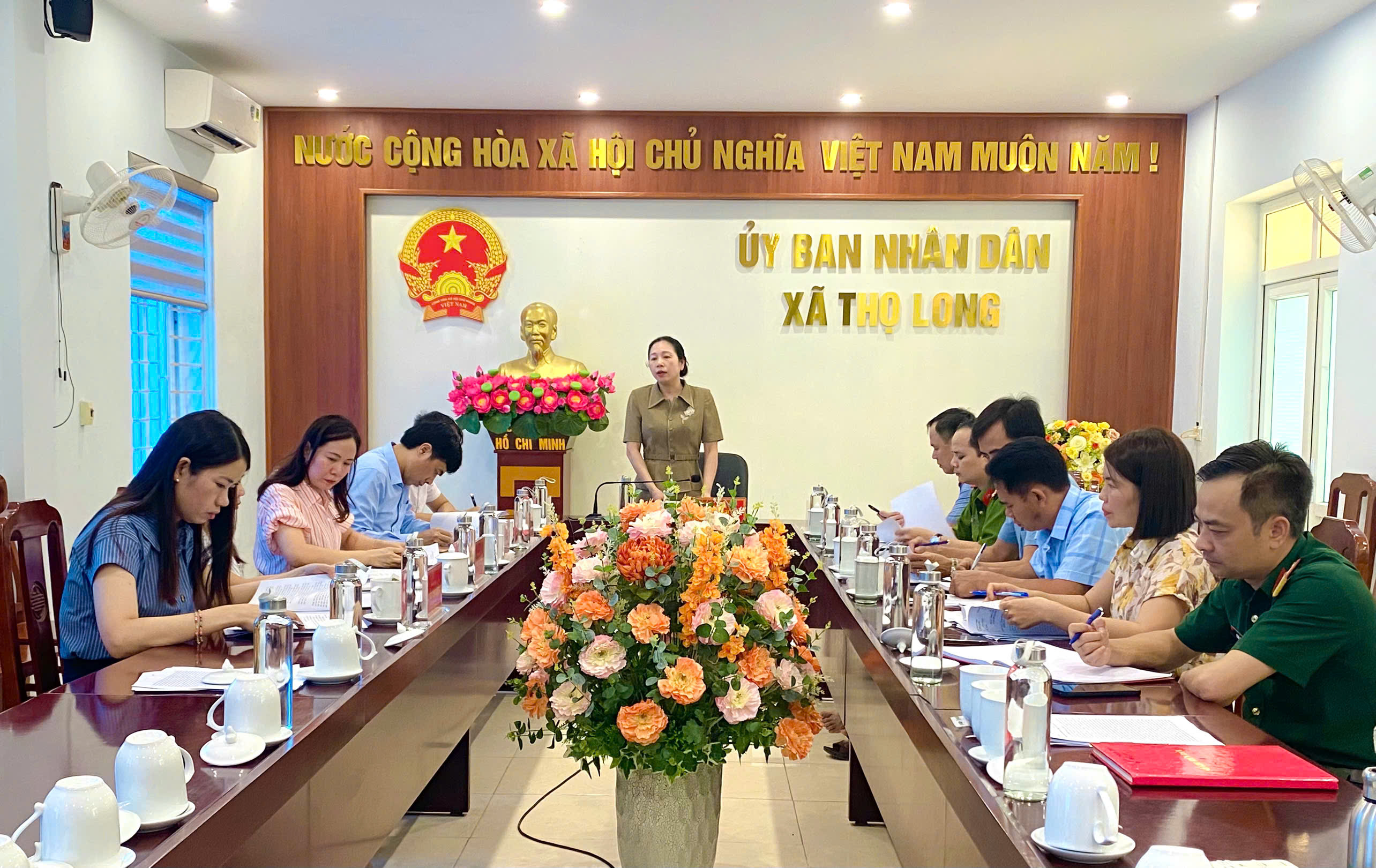 UBND xã Thọ Long thảo luận, đánh giá tình hình kinh tế - xã hội, quốc phòng - an ninh tháng 5; triển khai nhiệm vụ trọng tâm tháng 6 năm 2026