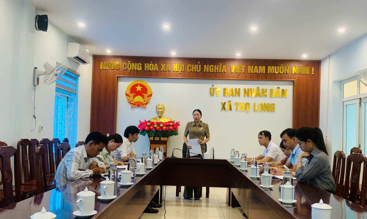 UBND XÃ THỌ LONG : TỔ CHỨC HỌP GIAO BAN TRIỂN KHAI NHIỆM VỤ TRỌNG TÂM